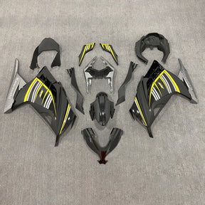 Amotopart 2013-2024 Kawasaki EX300/Ninja300 Black&Yellow Line Fairing Kit