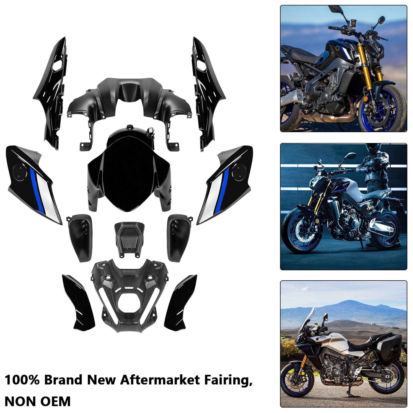 Amotopart 2021-2023 Yamaha MT 09 Fairing Kit