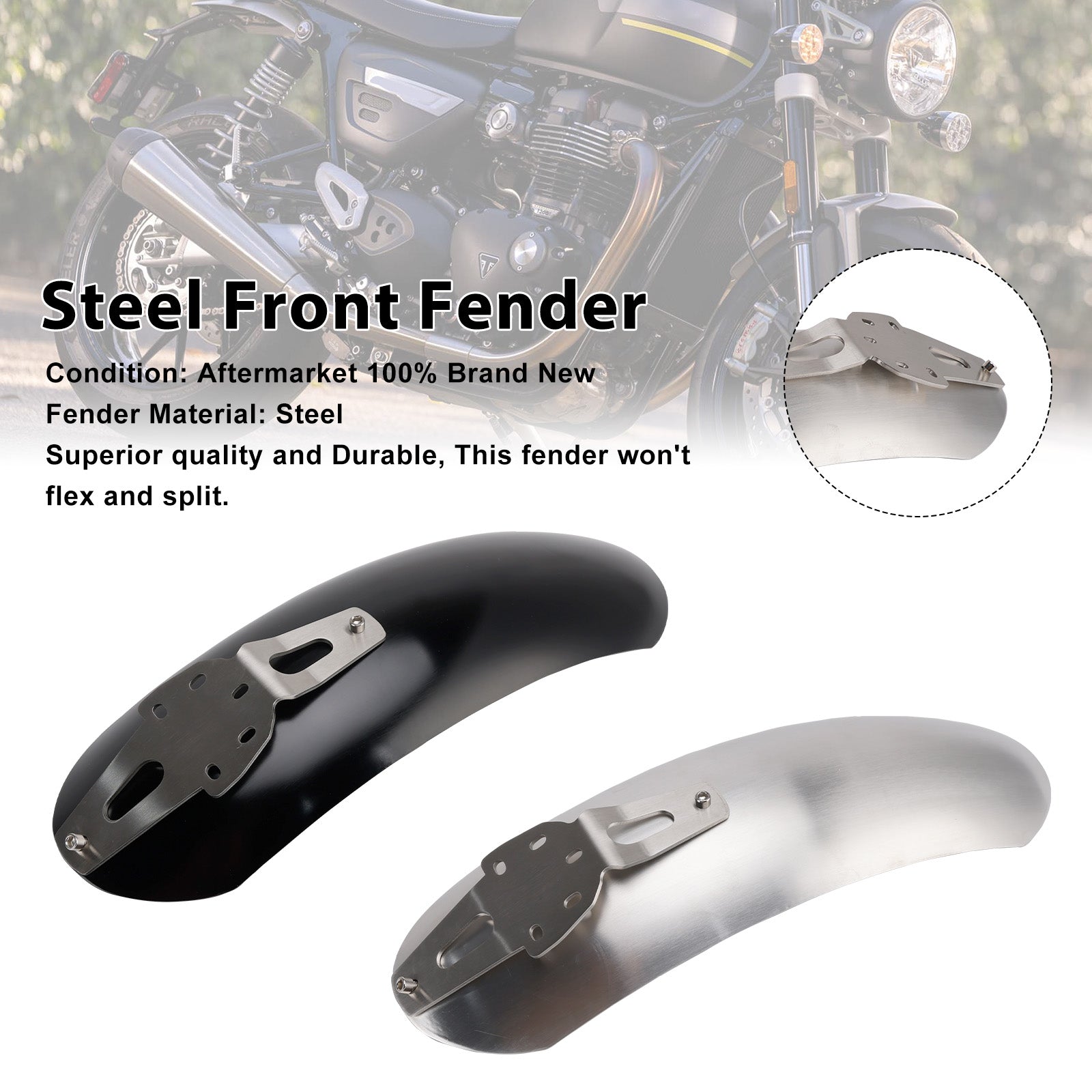 2019-2025 Scrambler 1200X 1200XC 1200XE Steel Front Fender Mudguard