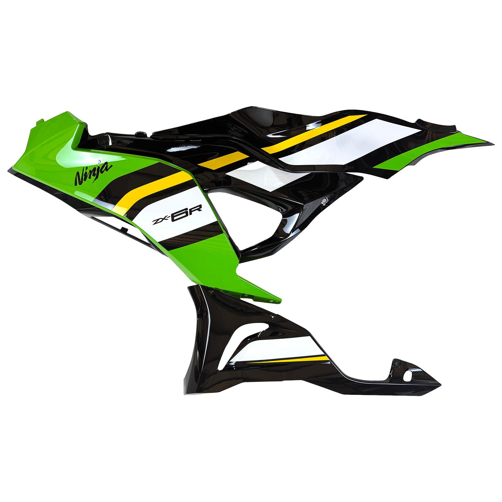 Amotopart 2024-2026 Kawasaki ZX-6R Green White Fairing Kit