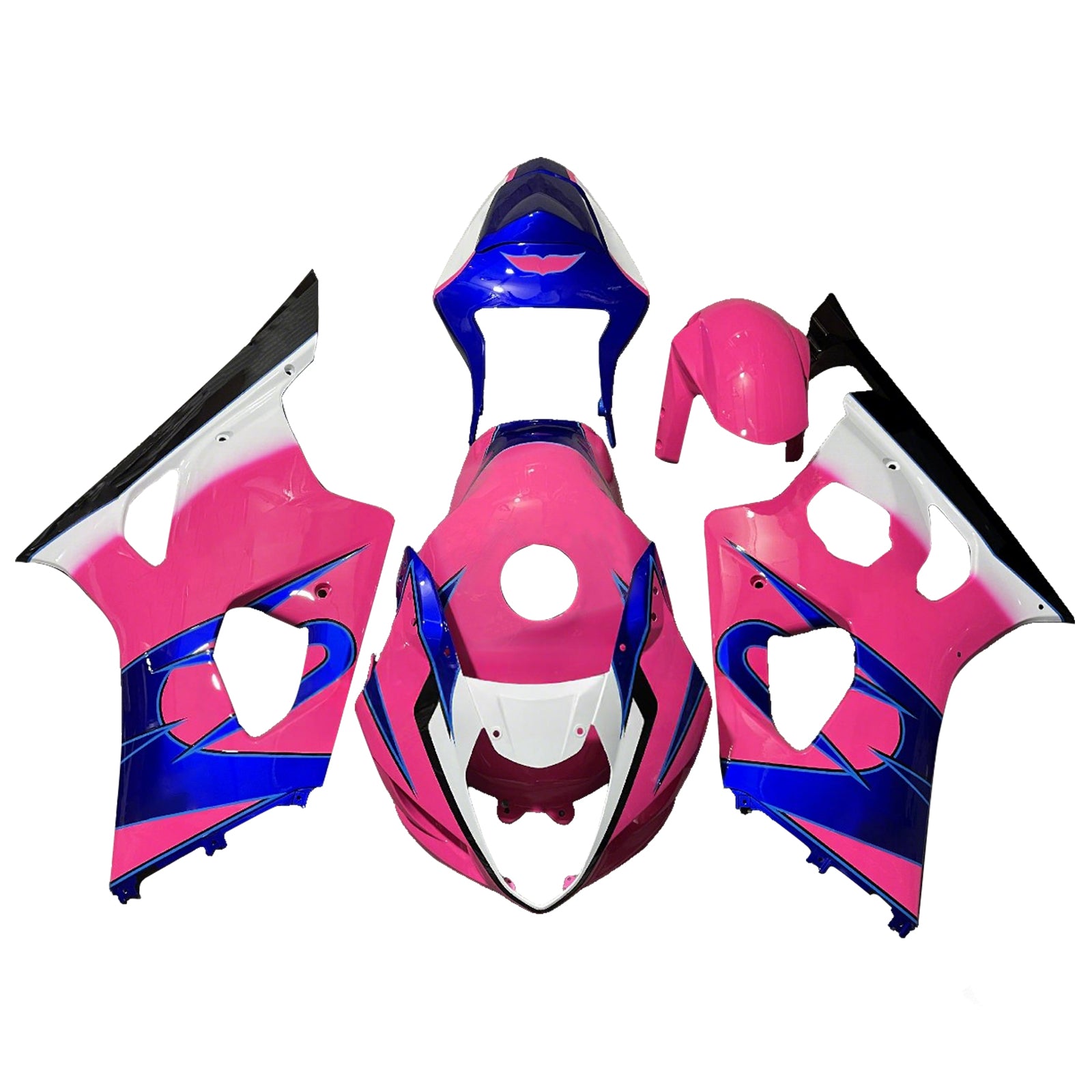 Amotopart 2003-2004 Suzuki GSXR1000 Pink Blue Fairing Kit