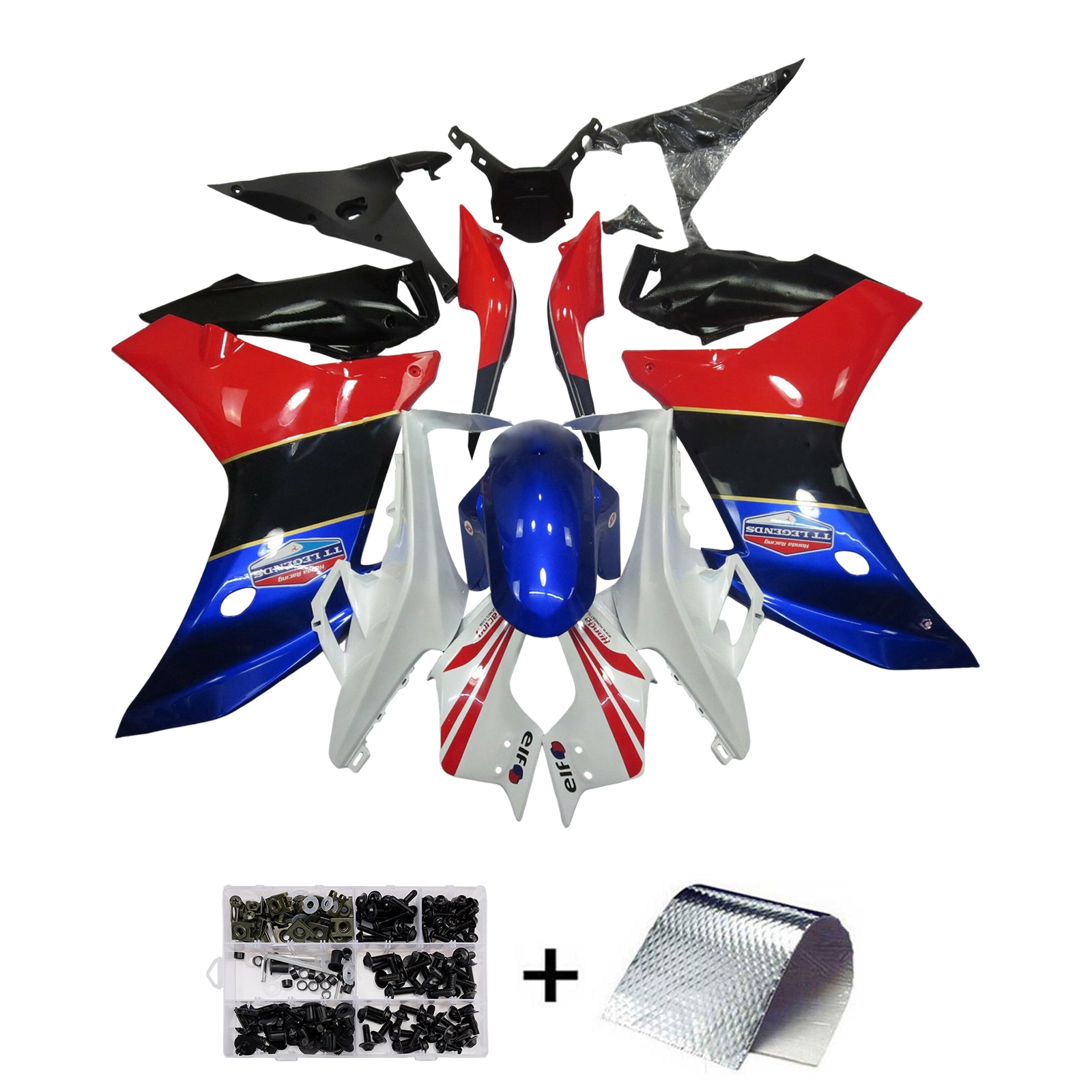 Amotopart 2011-2013 Honda CBR600F Red Blue Black Fairing Kit