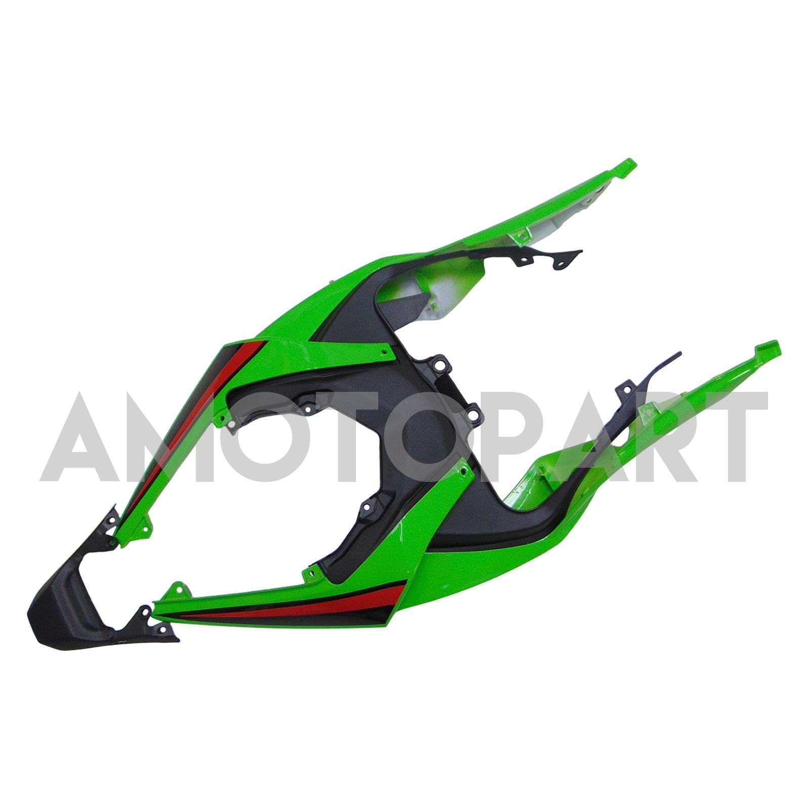 Amotopart 2019-2023 Kawasaki ZX6R Green Black Fairing Kit