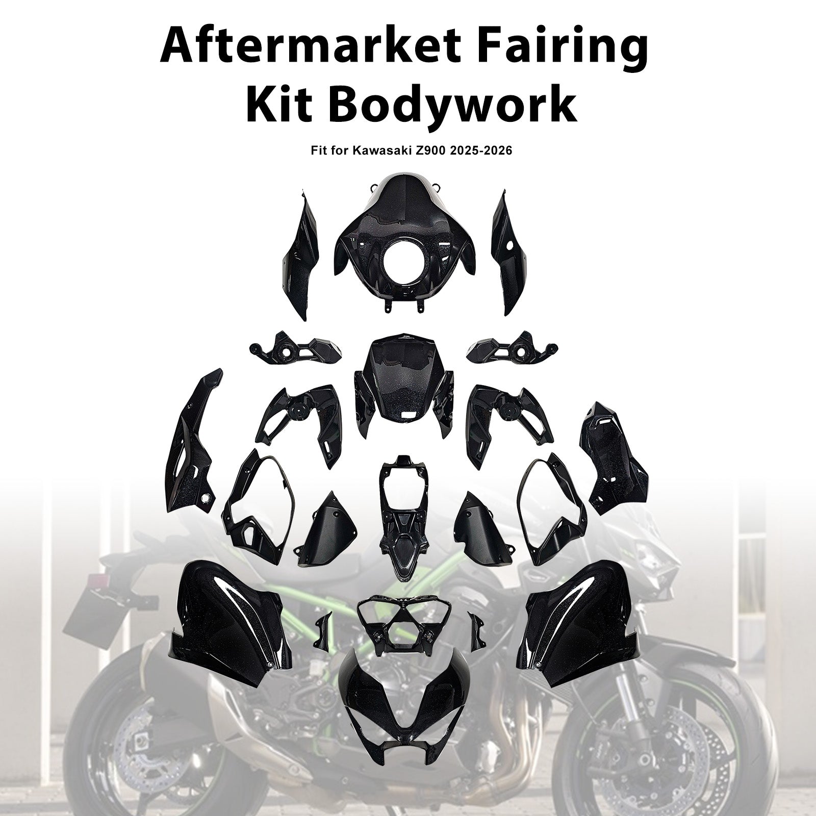 Amotopart 2025-2026 Kawasaki Z900 Fairing Kit Collection