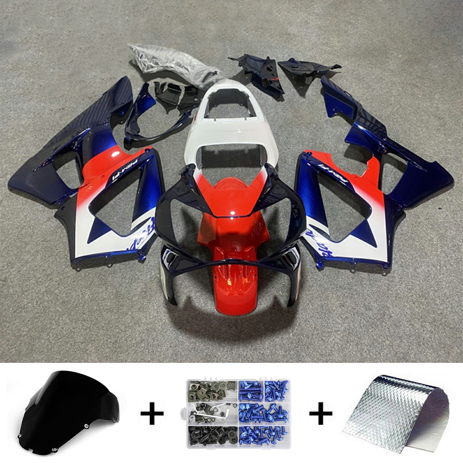 Amotopart 2000-2001 CBR929RR Honda Red&Blue Fairing Kit