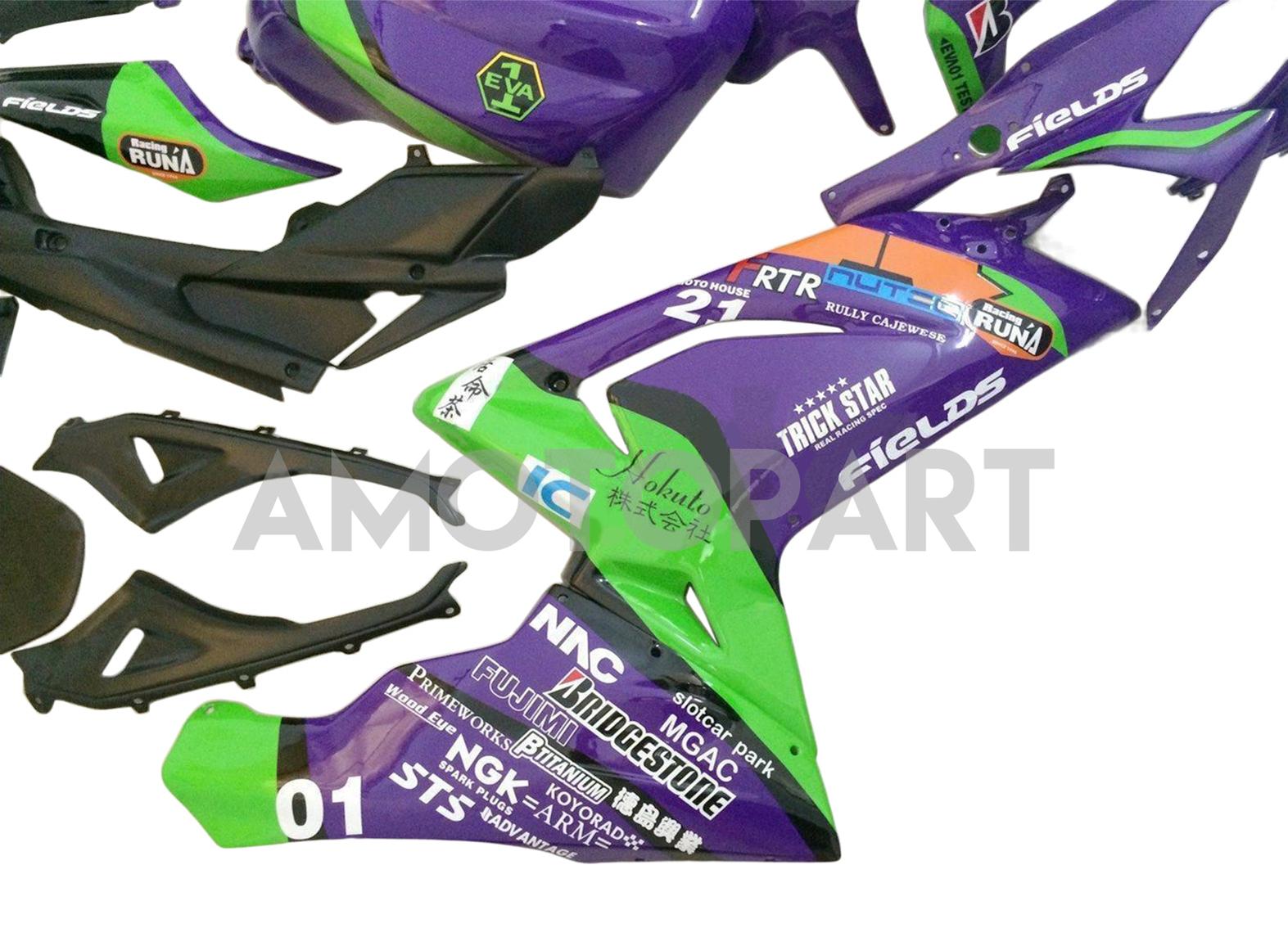 Amotopart Aprilia 2006-2011 Rs125 Purple & Green Fairing Kit