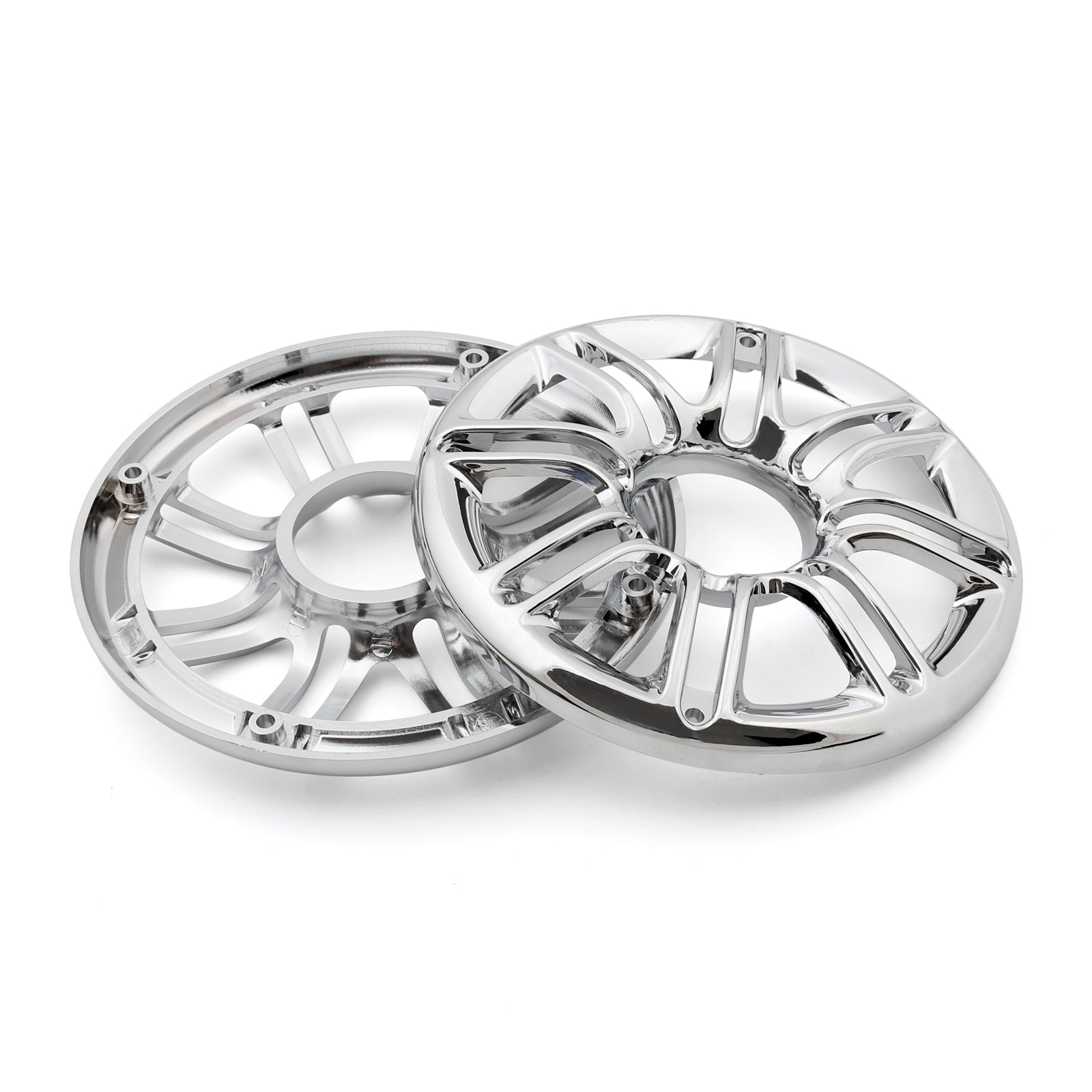 2x Harley Davidson Touring Glide Speaker Cover Grill 6" 3D Round Rear Front