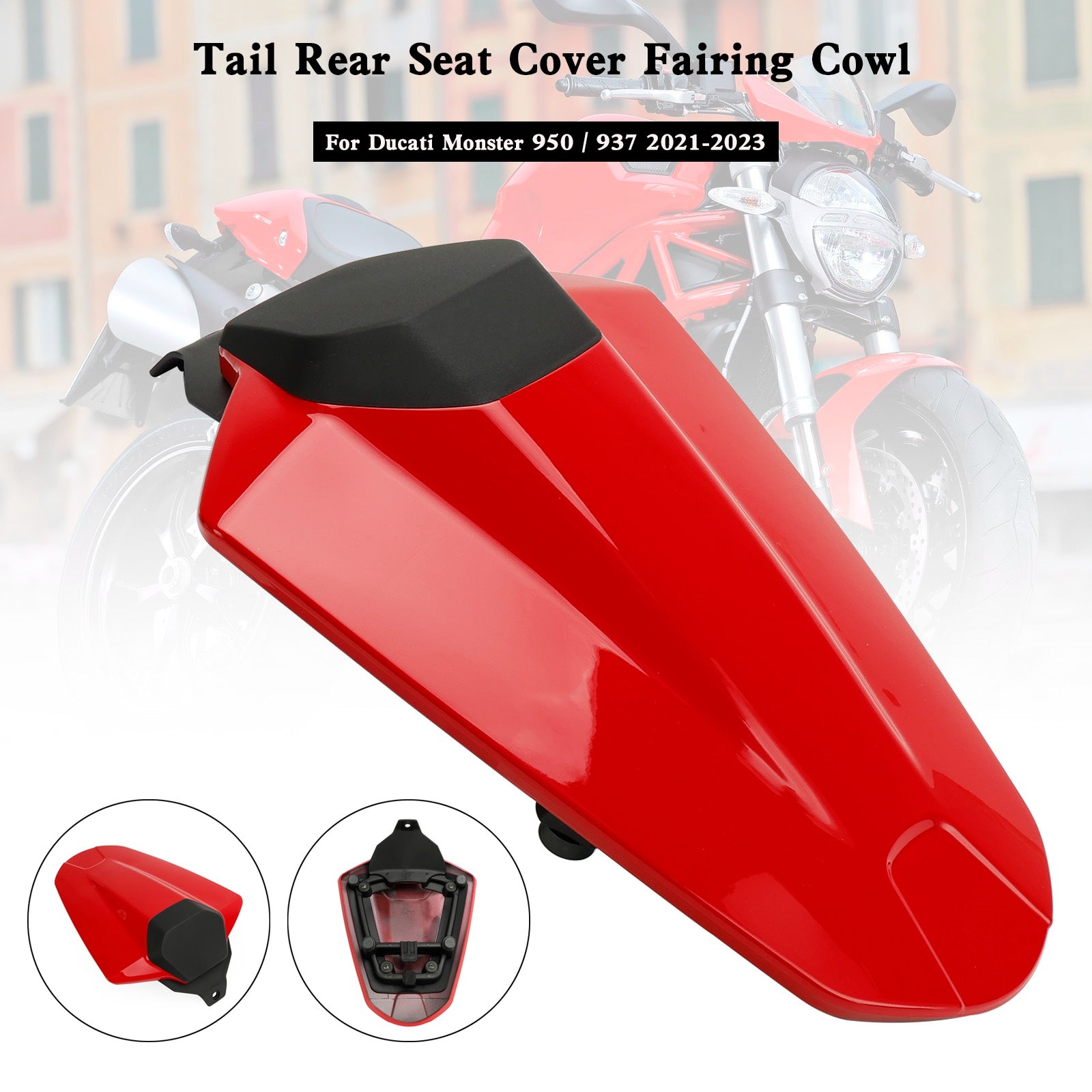 2021-2023 Ducati Monster 950 937 Couverture de siège arrière Capot de carénage