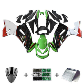 Amotopart 2006-2008 Kawasaki ER6F Ninja650 Black White & Green  Fairing Kit