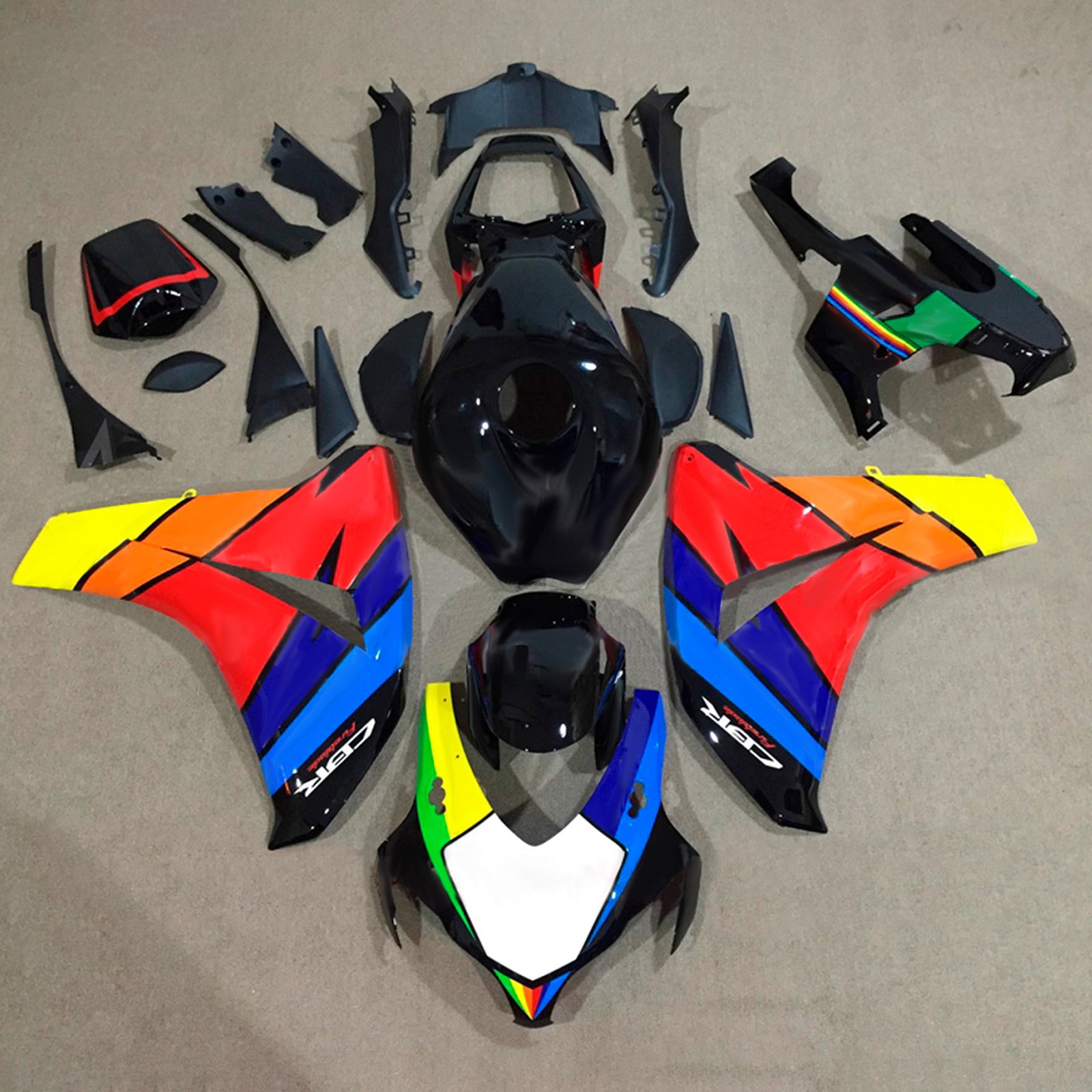 Amotopart 2008-2011 Honda CBR1000RR Rainbow Fairing Kit