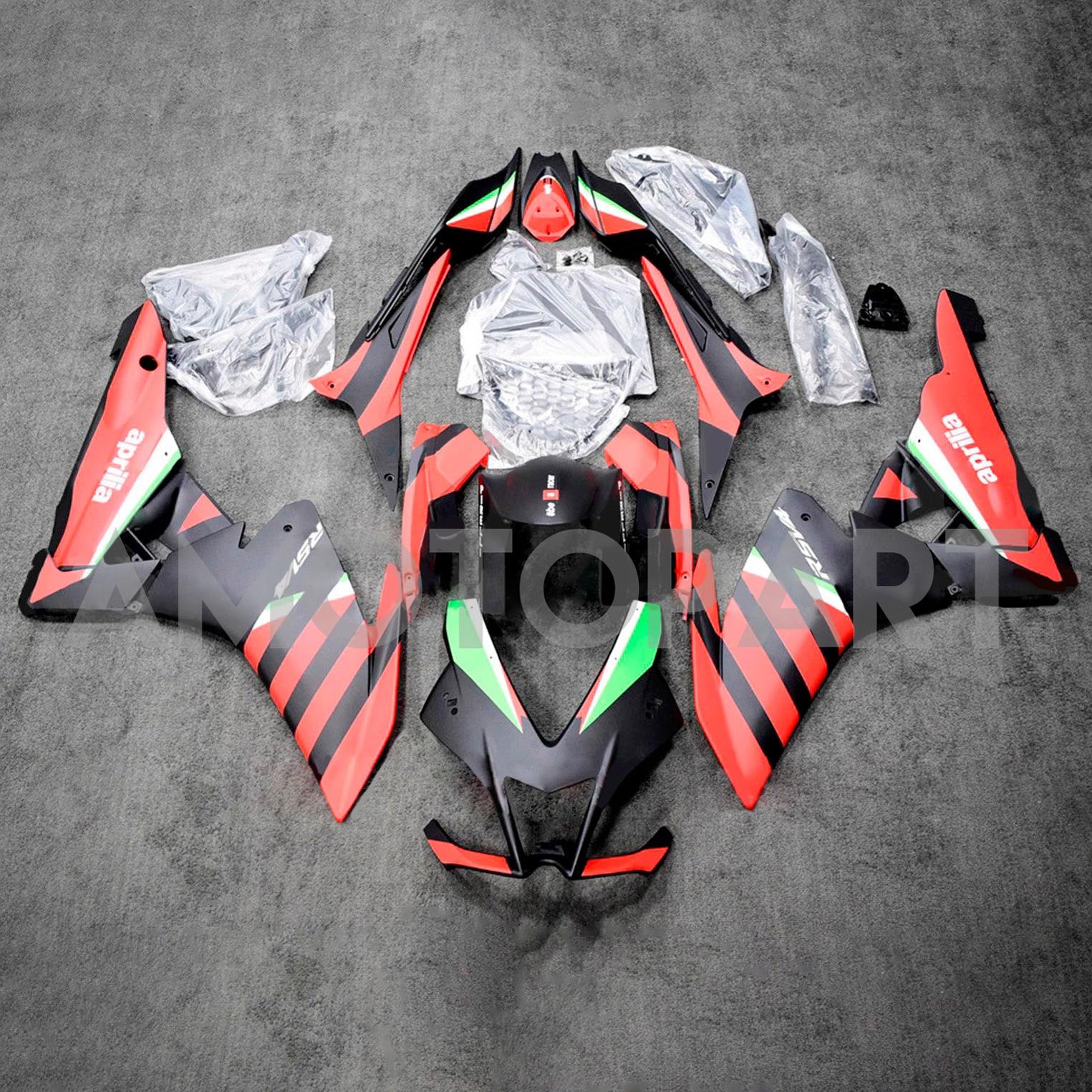 Amotopart 2009-2015 Aprilia RSV4 1000 Black Orange Fairing Kit