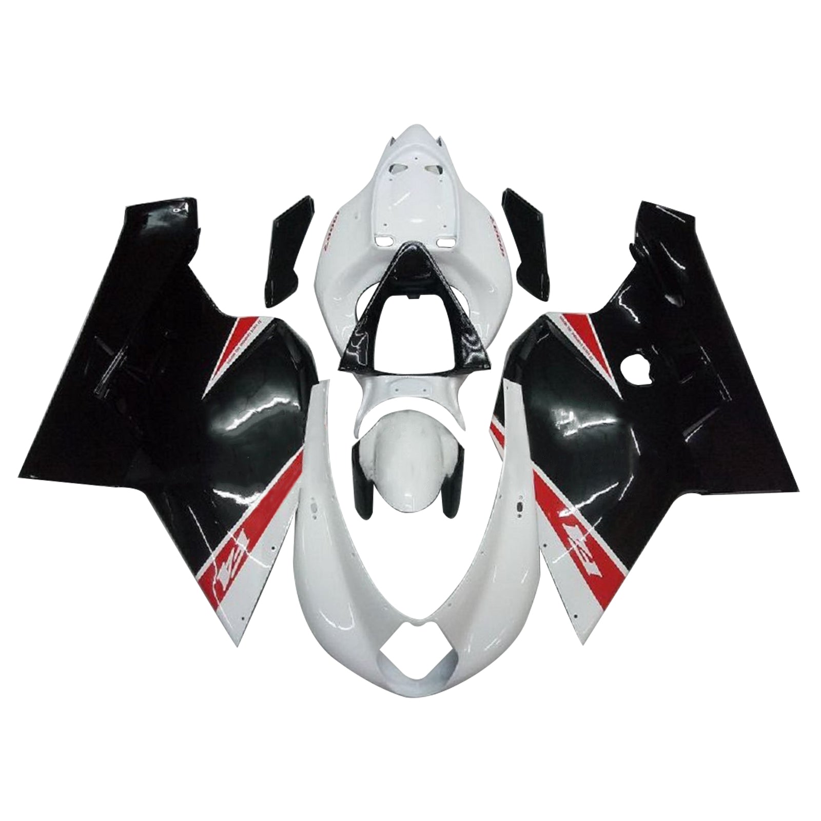 Amotopart 2005-2006 MV Agusta F4 1000 Kit de carenado rojo y blanco