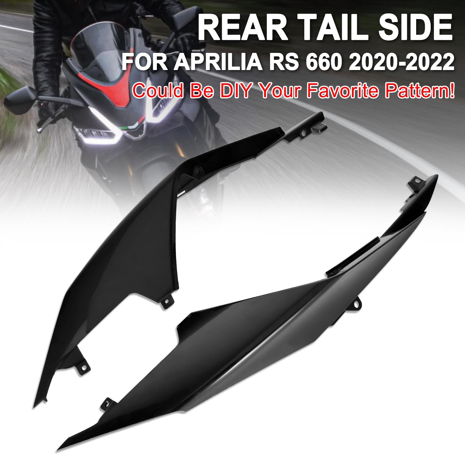 Unpainted ABS Rear Tail Seat Side Cover Fairing For Aprilia RS 660 2020-2022