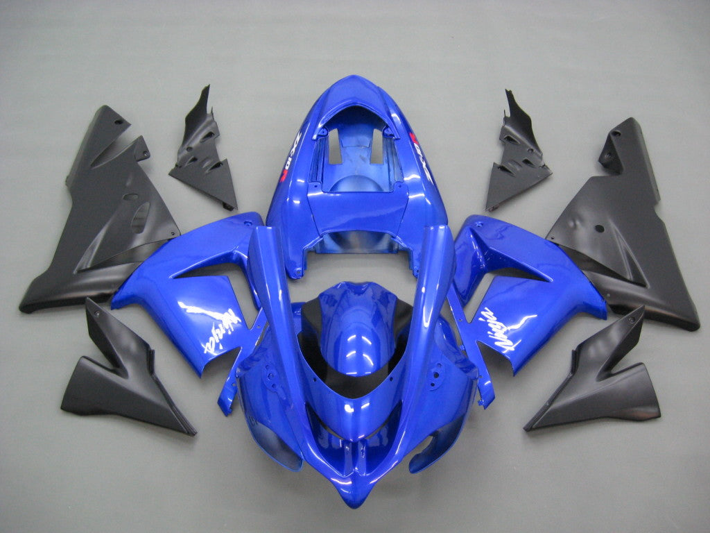 Amotopart 2004-2005 Kawasaki ZX10R Blue&Black Fairing Kit