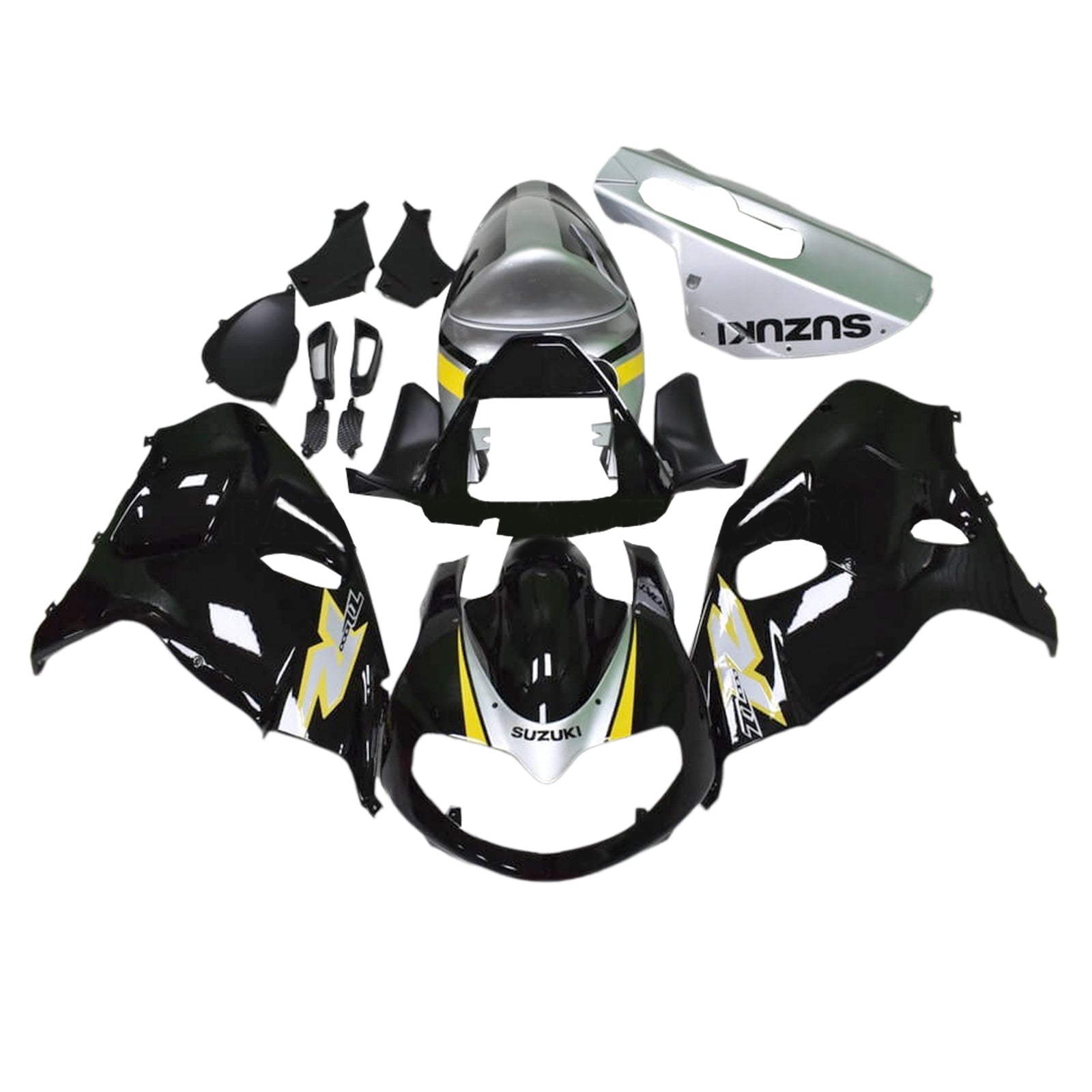 Amotopart 1998-2003 TL1000R Suzuki Kit de carénage noir et argent