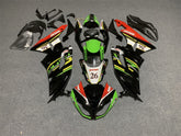 Amotopart Kawasaki ZX6R 636 2009-2012 ブラック&グリーン フェアリングキット