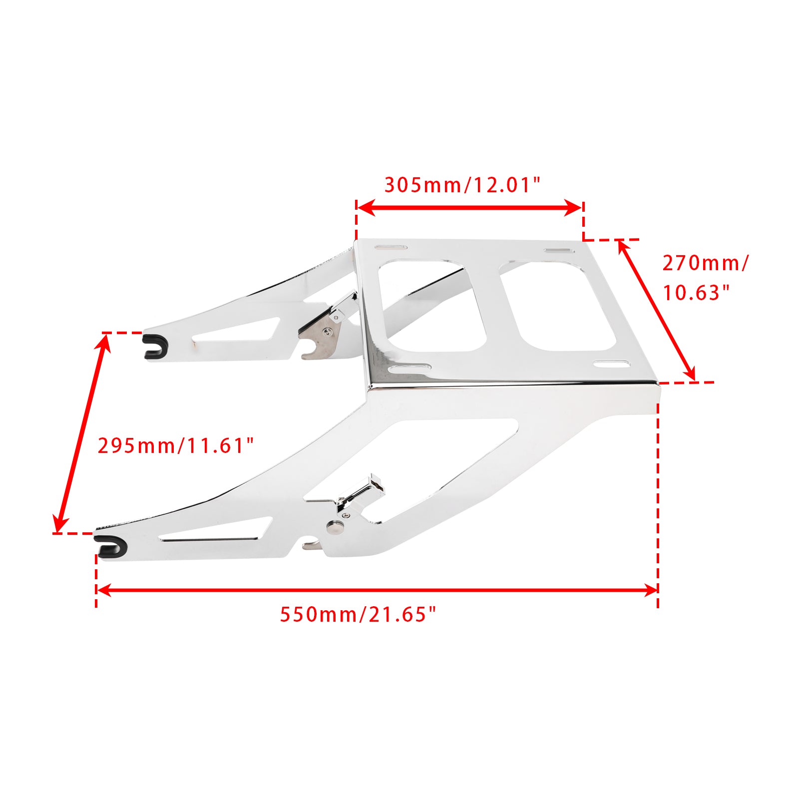 18-25 Softail Low Rider / Sport GlideChrome Two Up Luggage Trunk Mount Rack