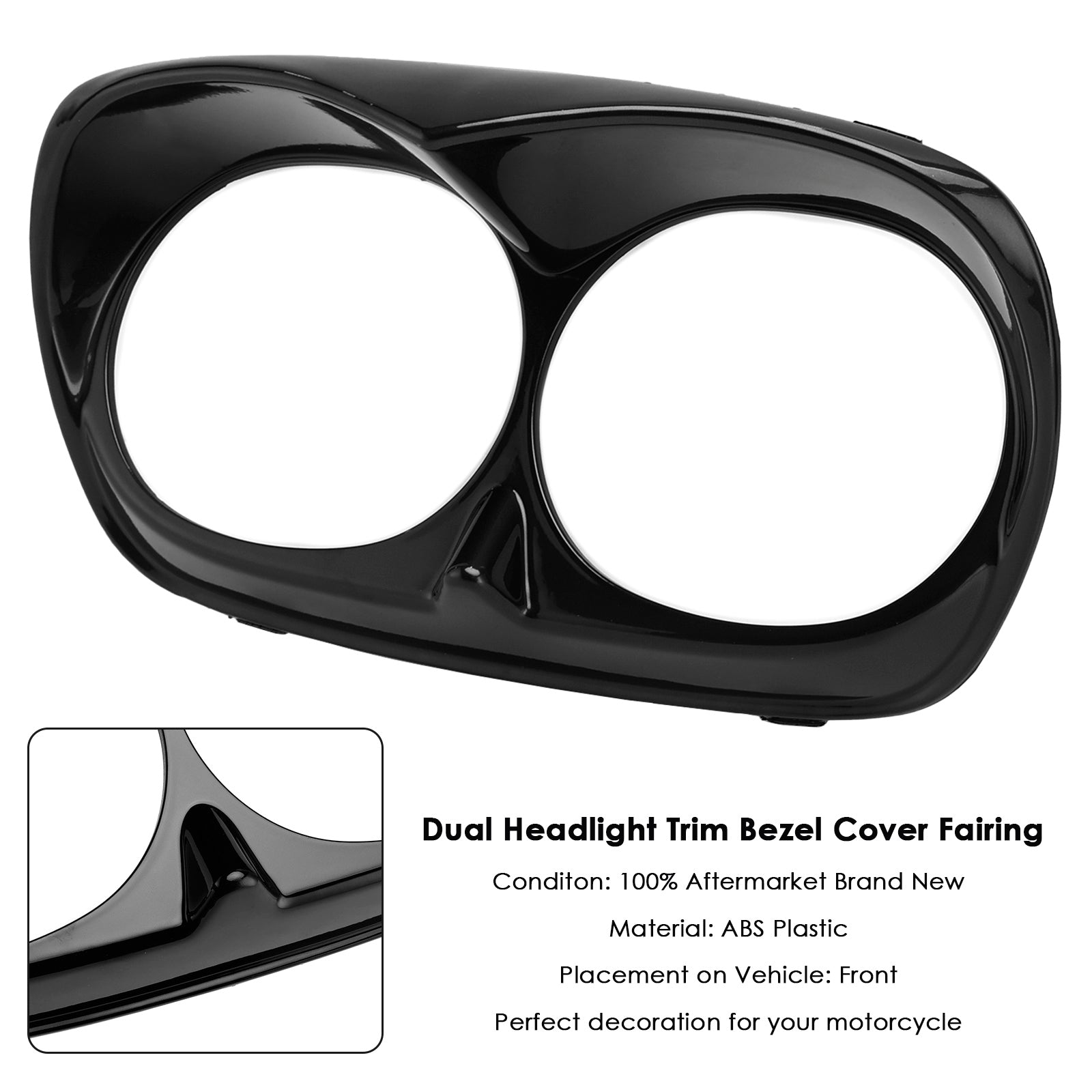 1998-2013 Road Glide Dual Headlight Trim Bezel Cover Fairing