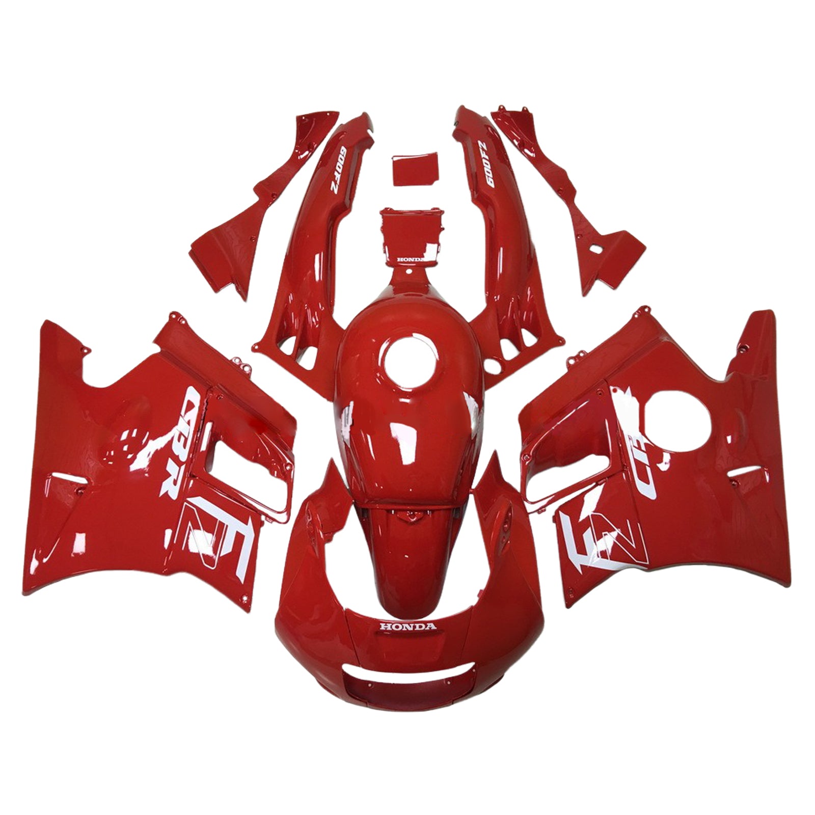 Amotopart 1991-1994 Honda CBR600 F2 Red Fairing Kit