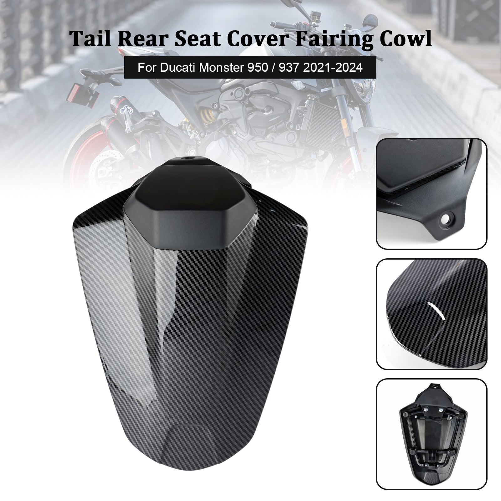 21-24 Ducati Monster 950 937 Tail Rear Seat Cover Fairing Cowl