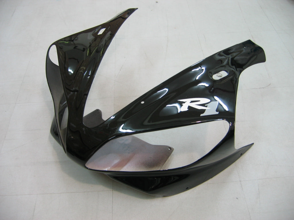 Amotopart 2000-2001 Yamaha YZF 1000 R1 Gloss Black with Logo Fairing Kit