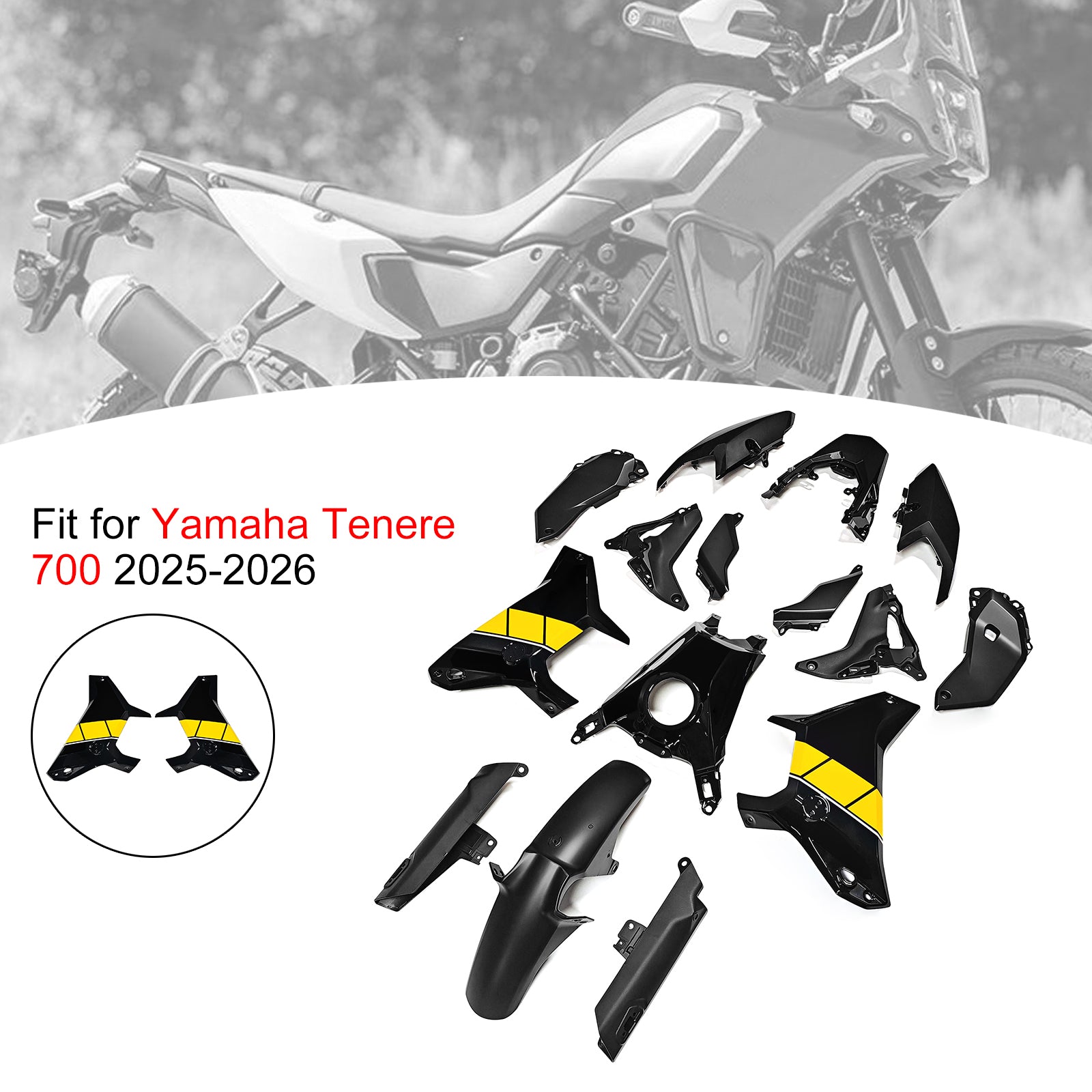 Amotopart 2025-2026 Yamaha Tenere 700 T700S Fairing Kit Collection