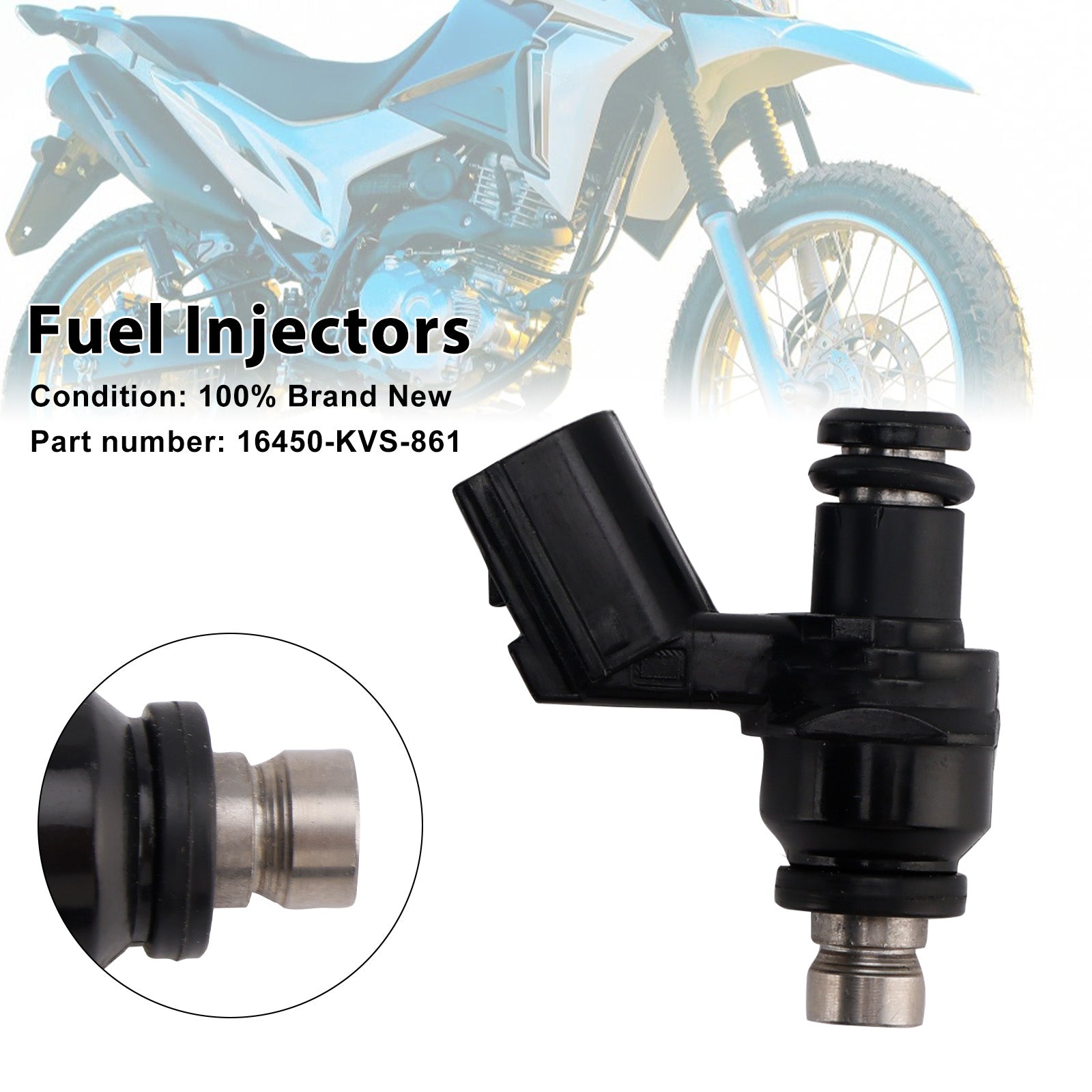 16450-KVS-861 Fuel Injectors For Honda TITAN150 11-13/NXR 13/NXR150/NXR160BROS