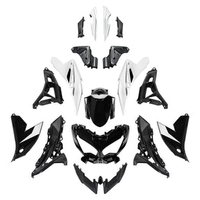 Amotopart 2022-2024 Kawasaki VERSYS 650 KLE ABS Black-White Fairing Kit