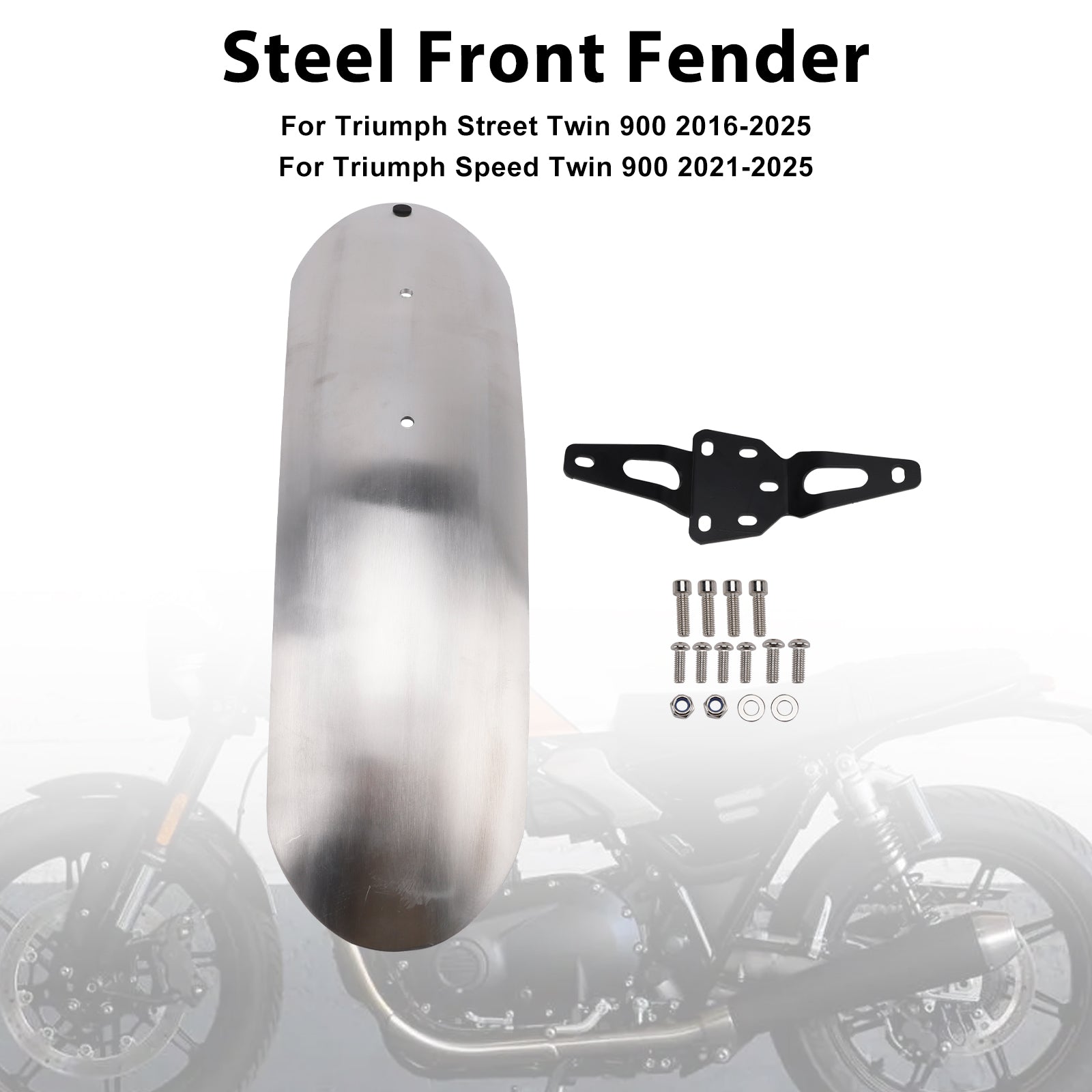 Street Scrambler 900 Speed Twin 900 Steel Front Fender Mudguard