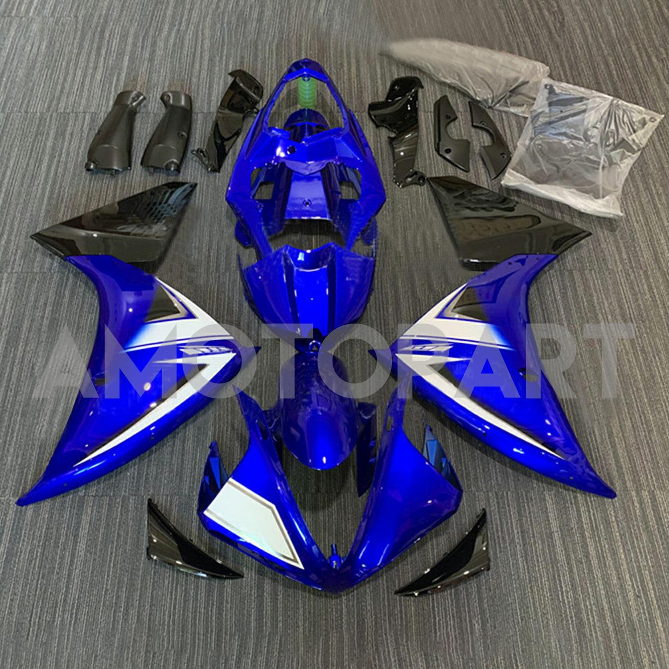 Amotopart 2009-2011 Yamaha YZF 1000 R1 Blue&White Fairing Kit