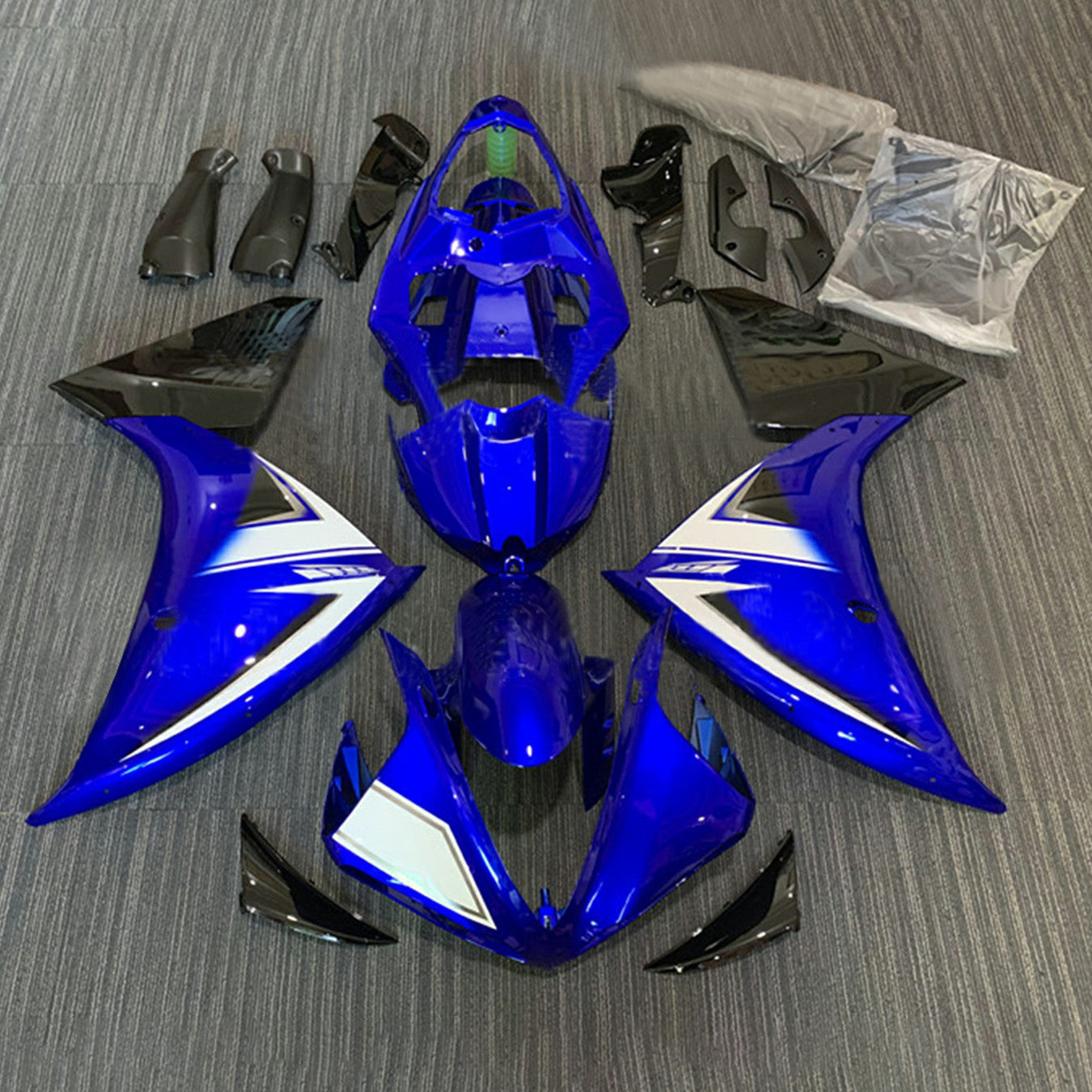 Amotopart 2009–2011 Yamaha YZF 1000 R1 blau-weißes Verkleidungsset