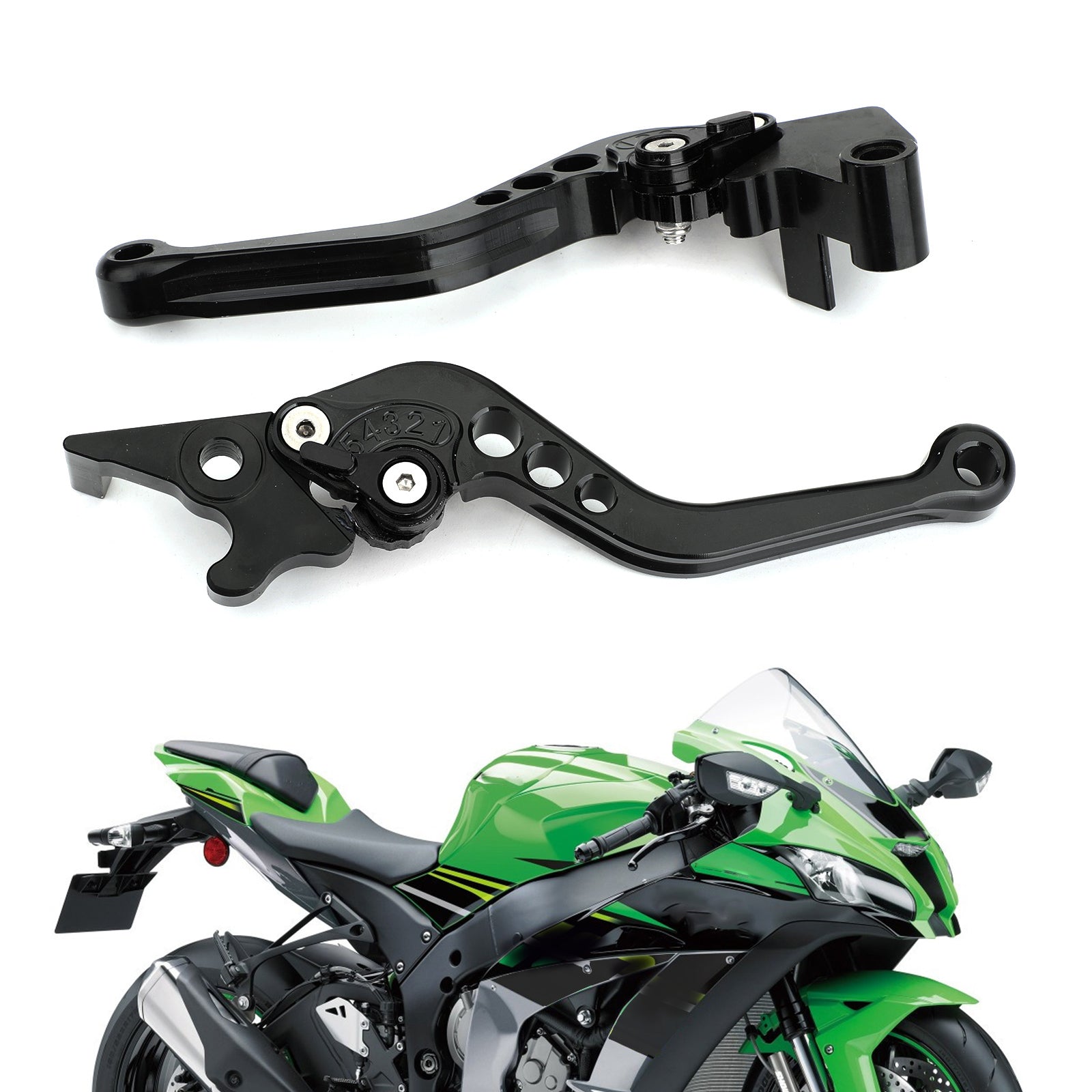 Leviers de frein et d'embrayage pour Kawasaki Ninja 250 300, noir