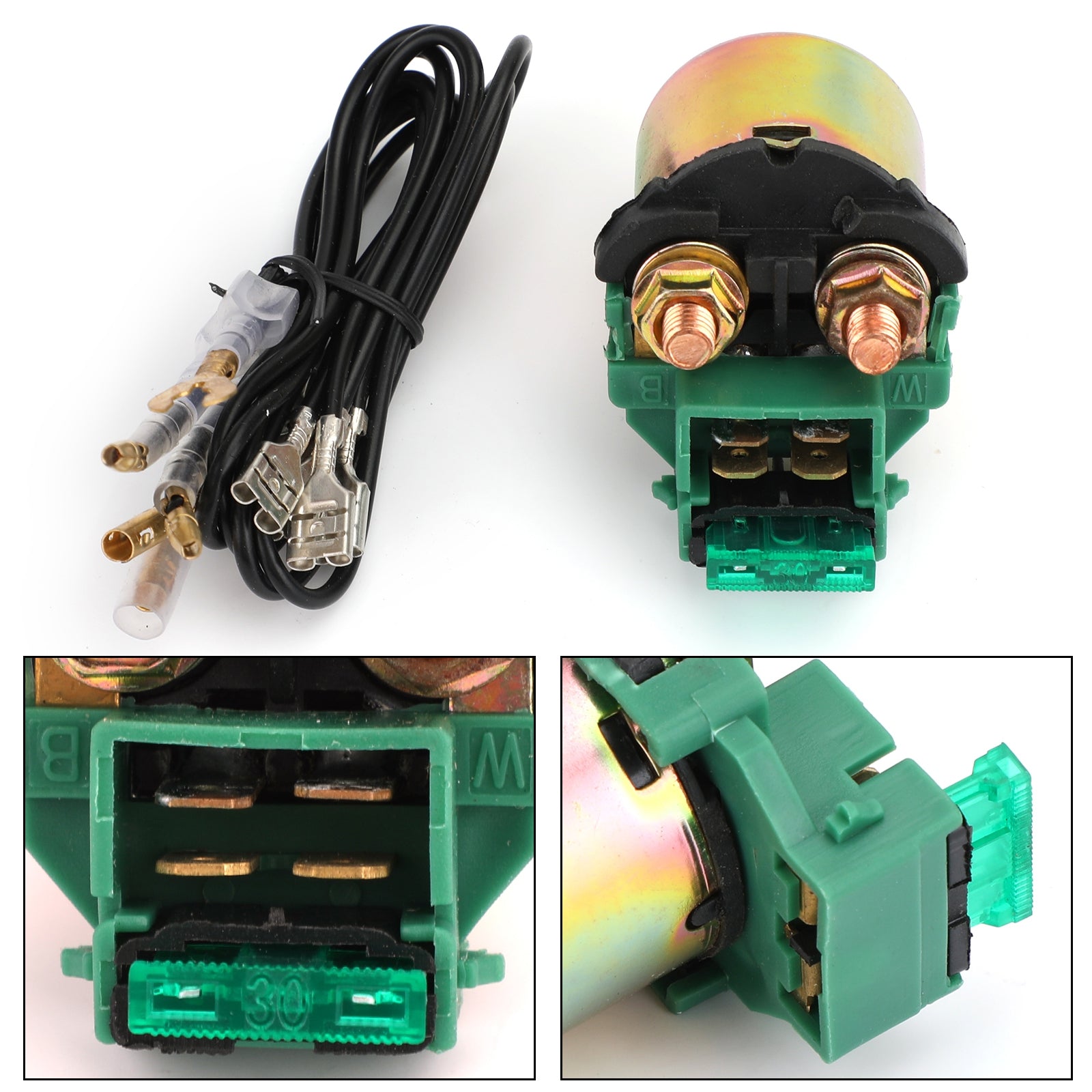 Interruttore relè solenoide avviamento Kawasaki Ex250 Ninja 250r 1986-2012 con cavi