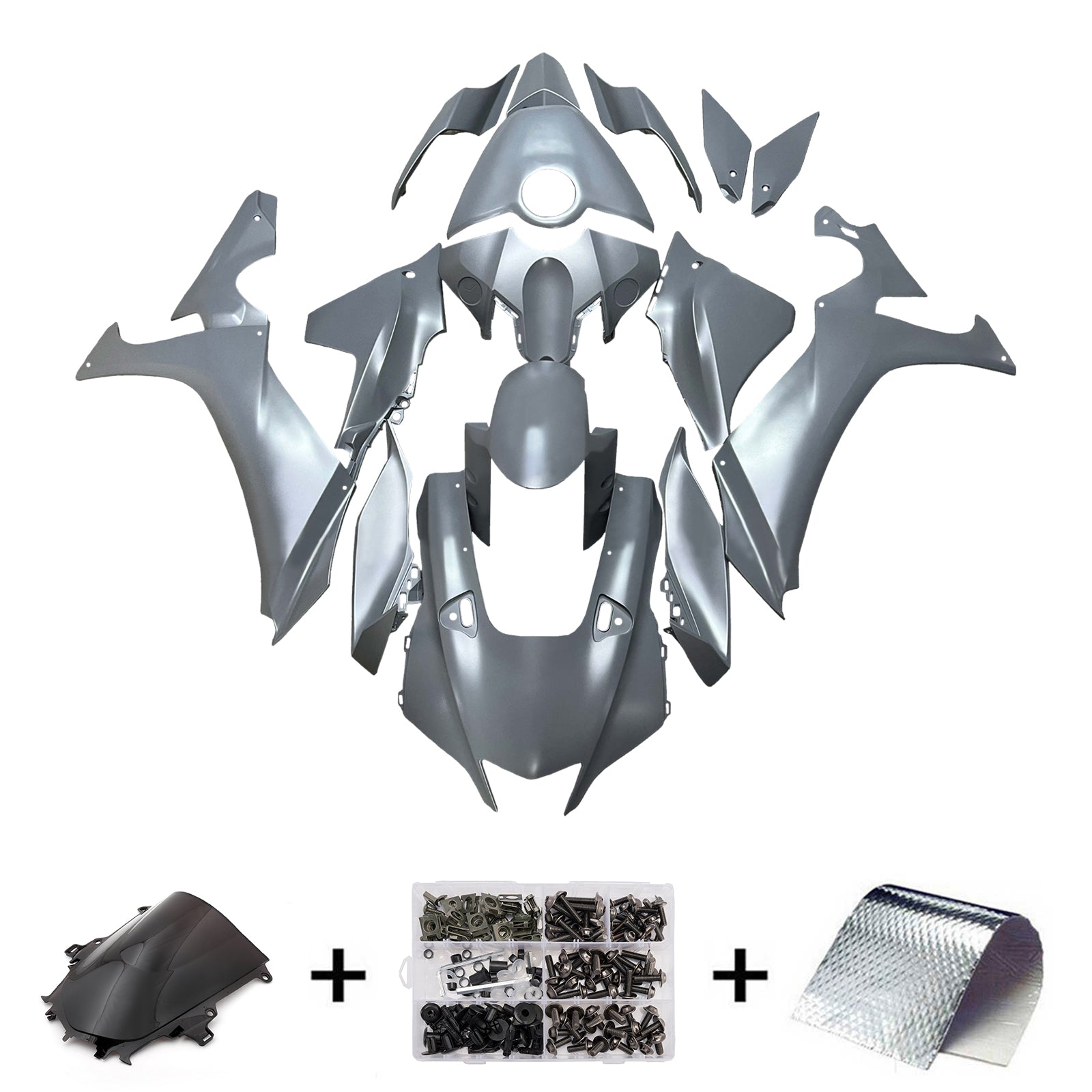 Amotopart 2020-2025 Yamaha YZF-R1 Grey Fairing Kit
