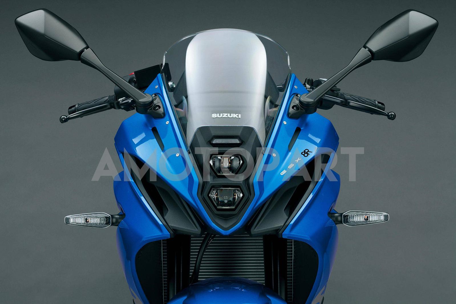 Amotopart 2024-2025 Suzuki GSX-8R Blue White Abzugskit