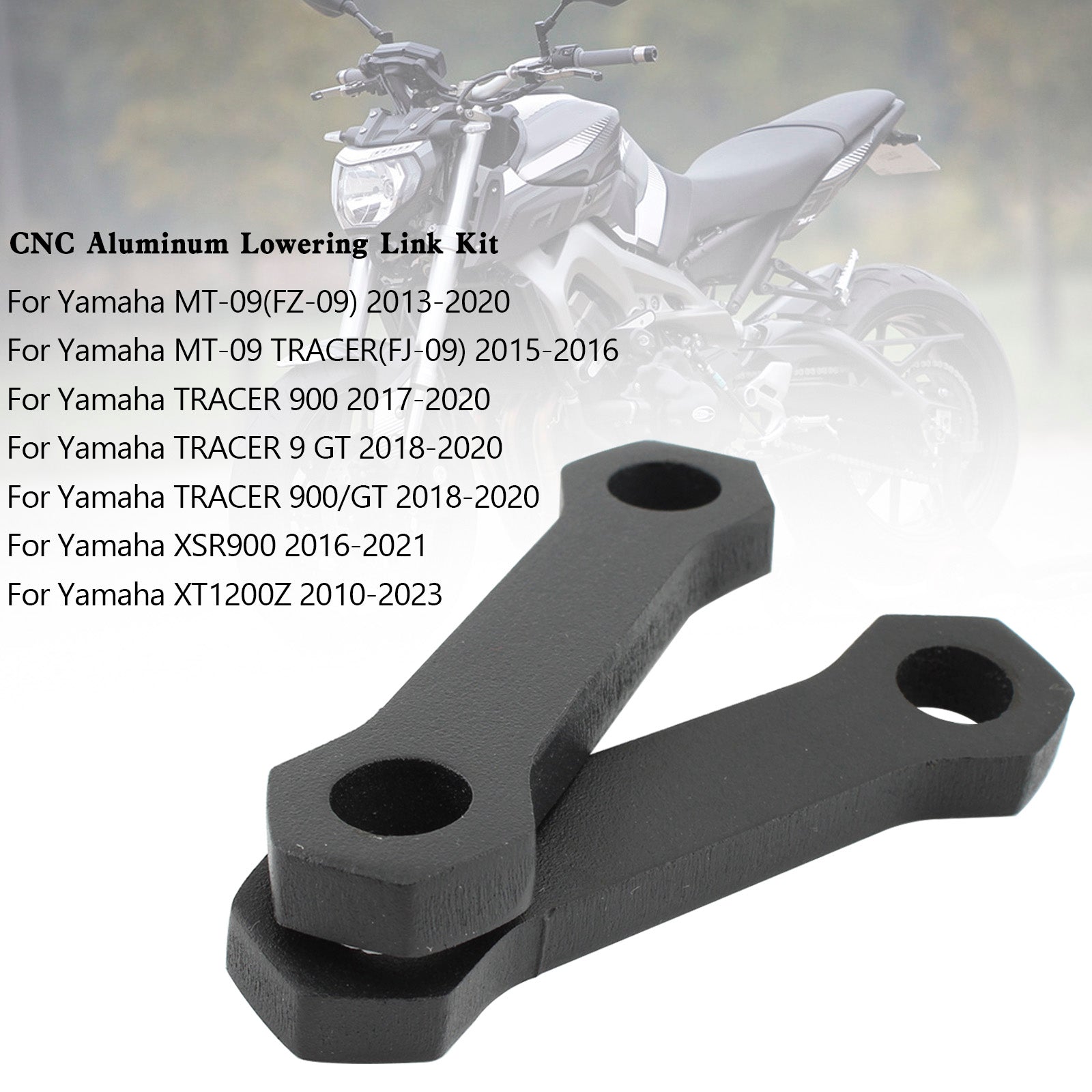 YAMAHA　MT09 XSR900 ピロアッパー車高調整リンクキット CNC Aluminum Lowering Link Kit For Yamaha MT-09 TRACER 900 XSR900 XT12