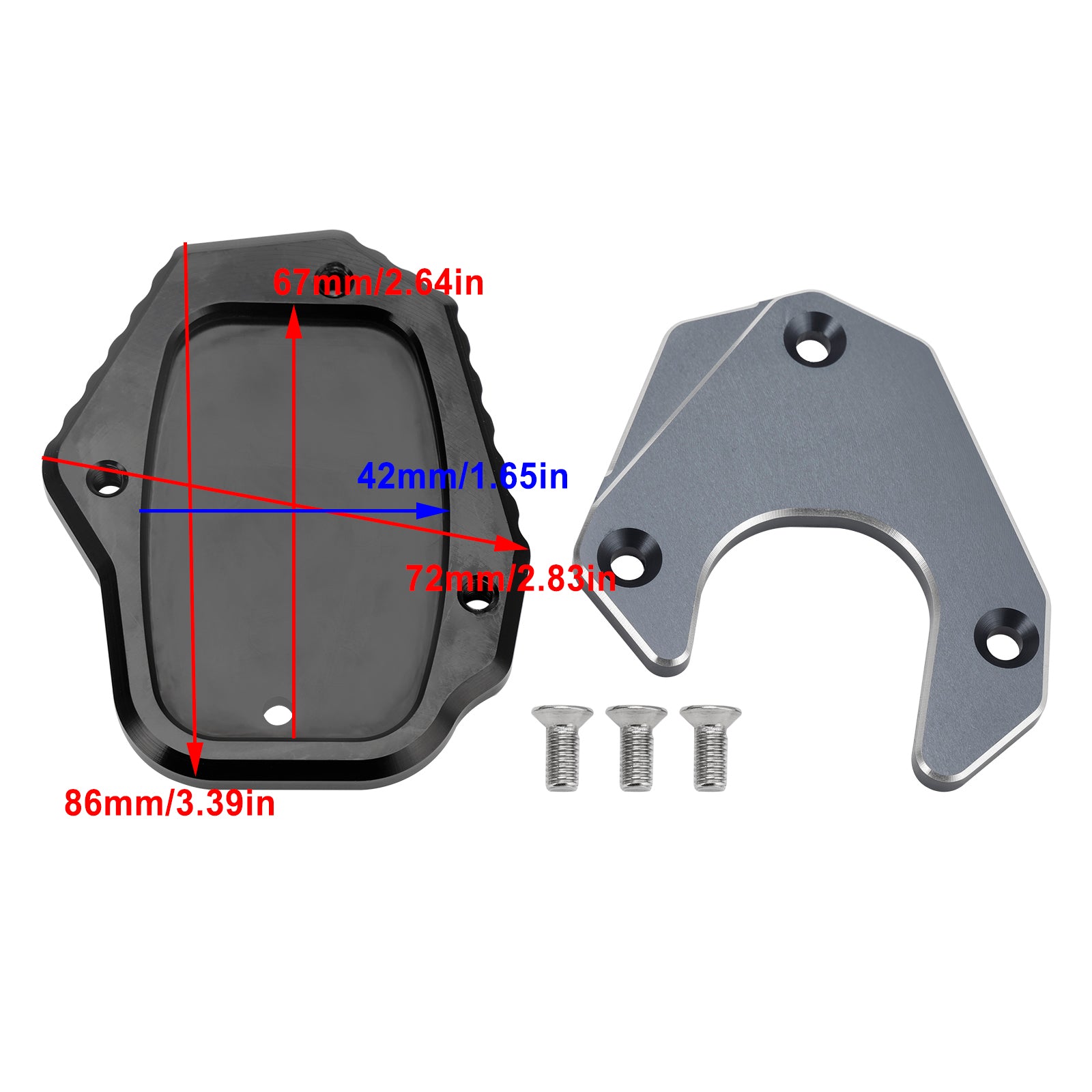 Kickstand Enlarge Plate Pad fit for Honda CRF250L 2017-2020