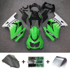 Amotopart 2008-2012 Kawasaki EX250 Ninja250R Matte Verde y Negro Style1 Kit de carenado