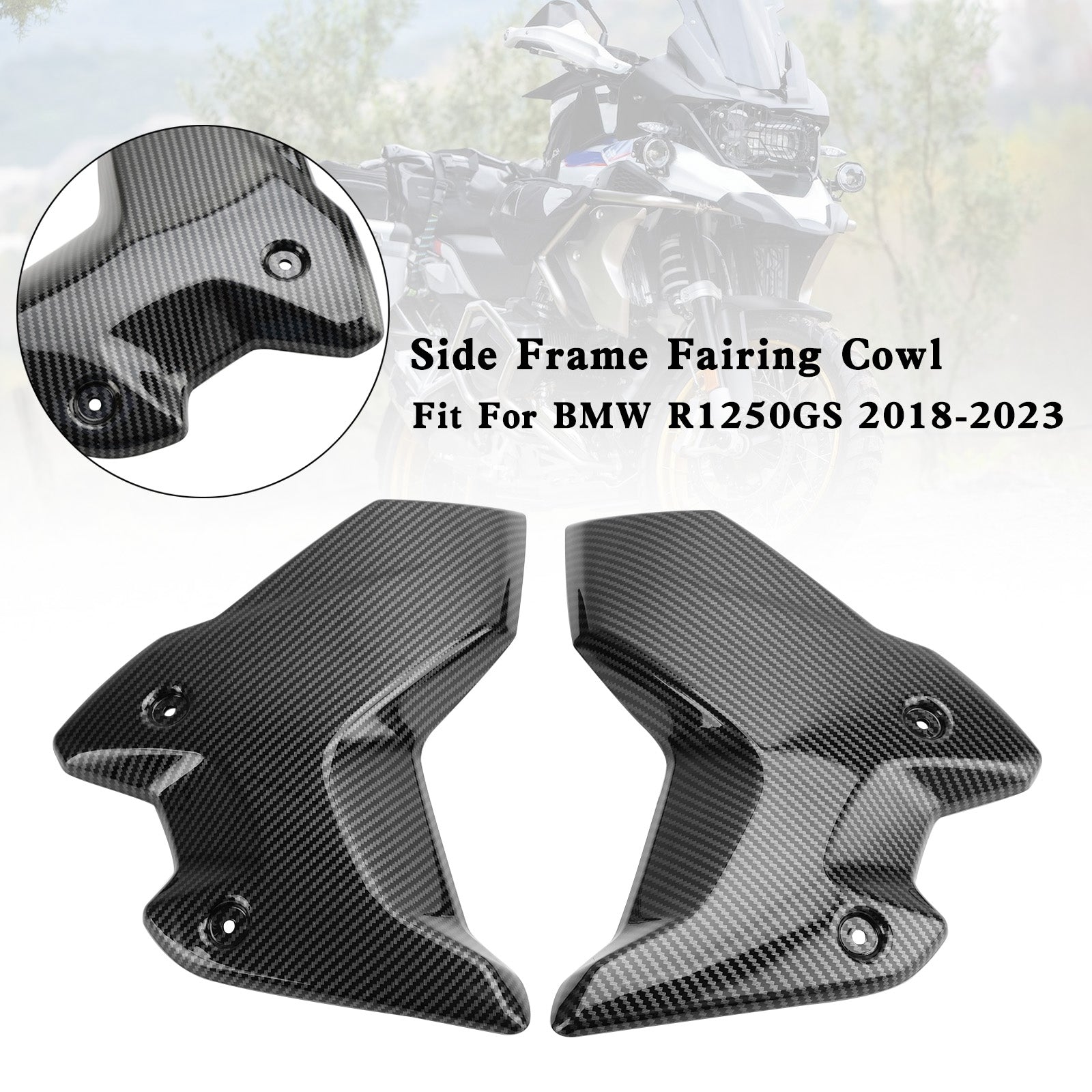 18-23 BMW R1250GS Side Frame Fairing Cowl Guards Radiator Cover