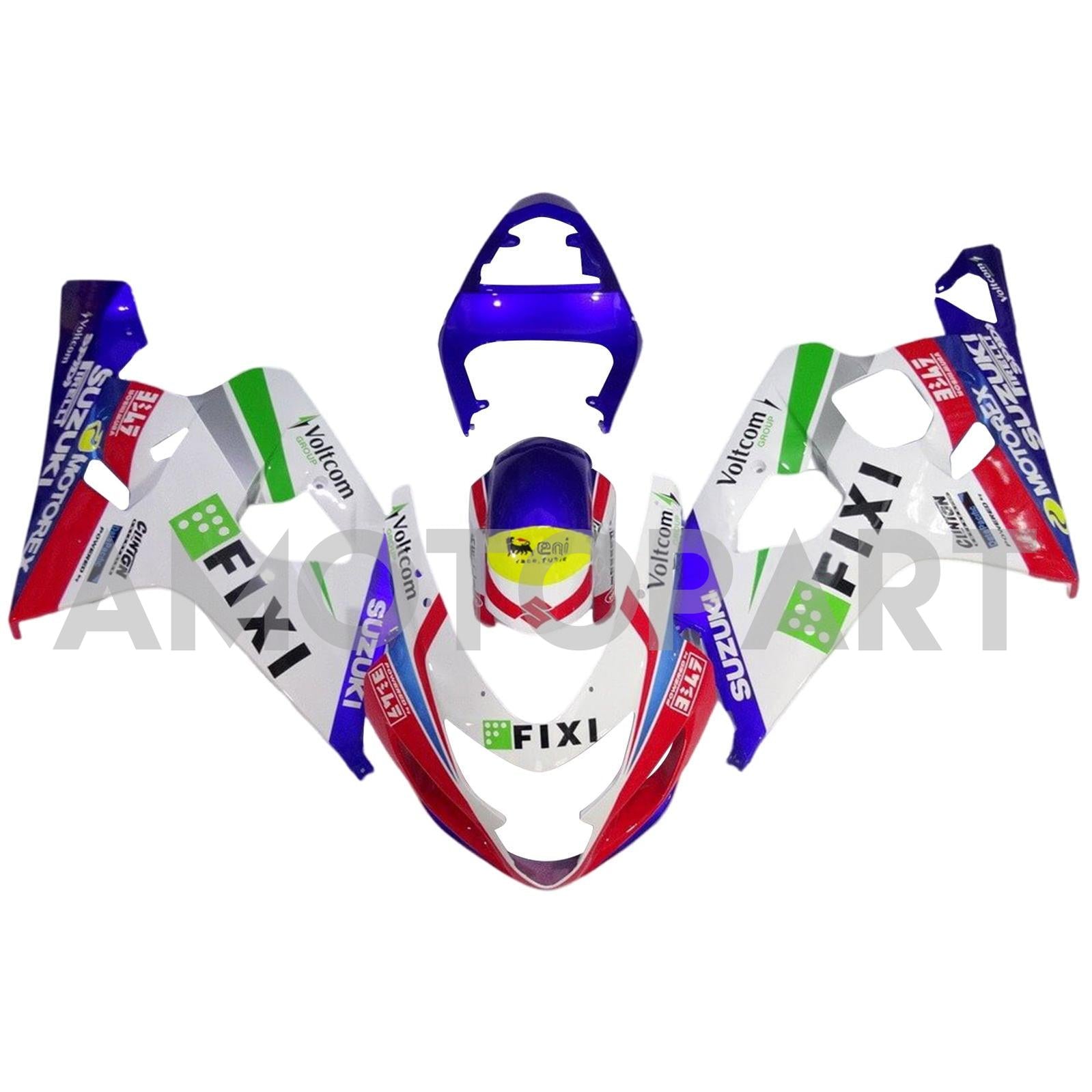 Amotopart 2004-2005 K4 GSXR 600/750 Suzuki Kit carena multicolore