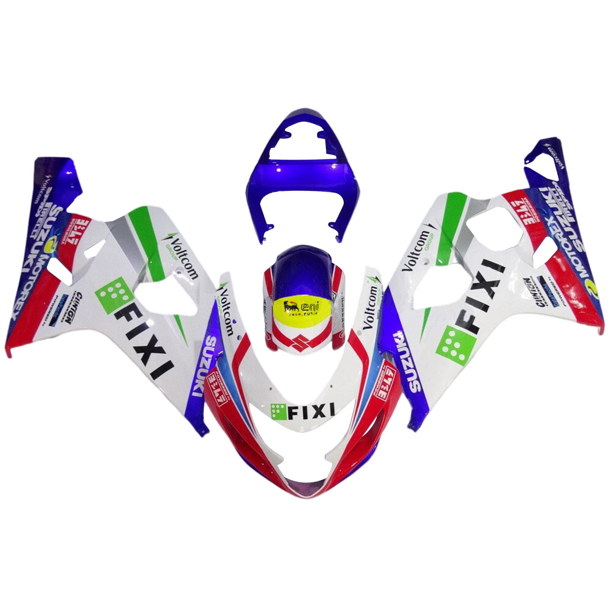 Amotopart 2004-2005 K4 GSXR 600/750 Suzuki Multicolor Fairing Kit