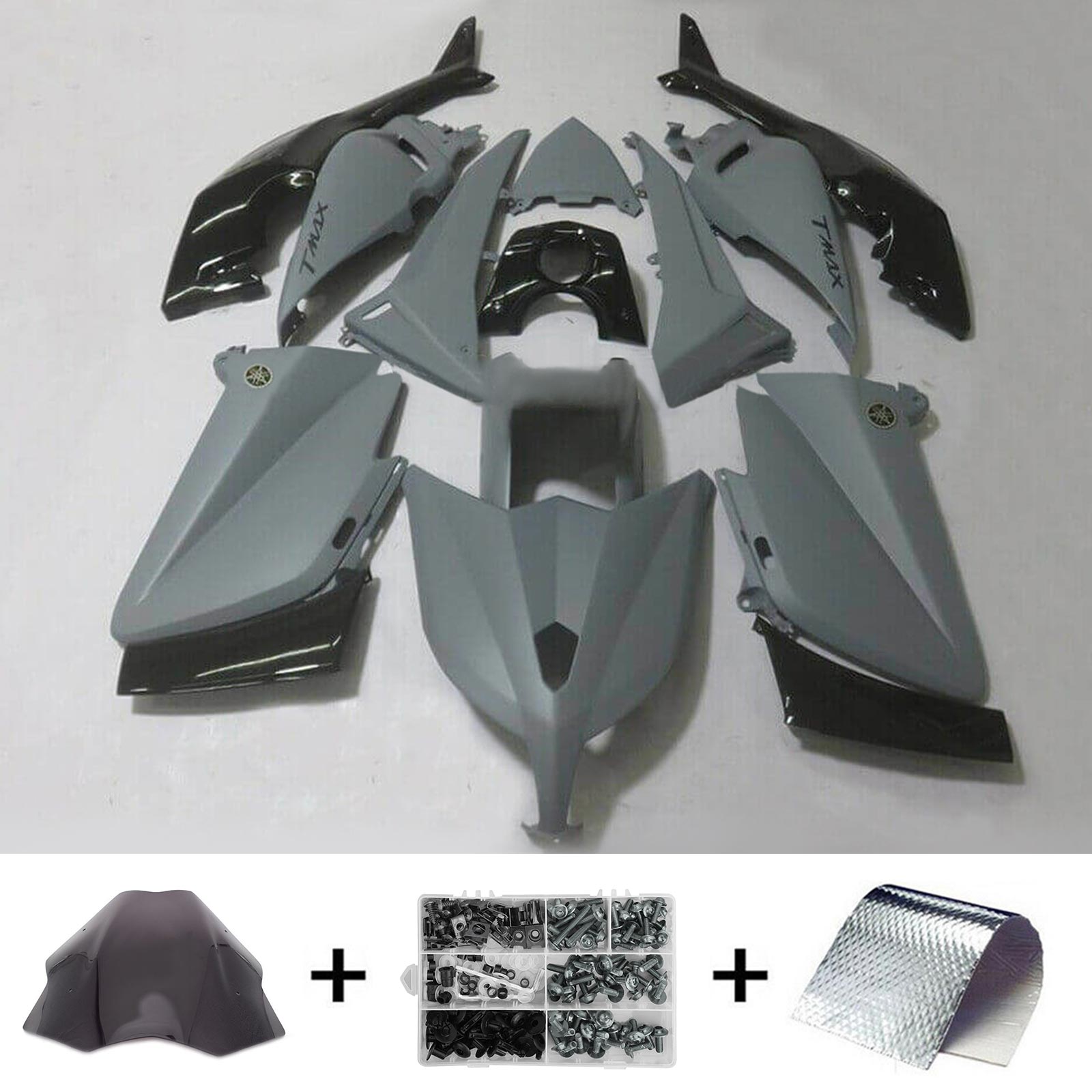 Amotopart 2012-2014 Yamaha T-Max TMAX530 Matte Grey Fairing Kit