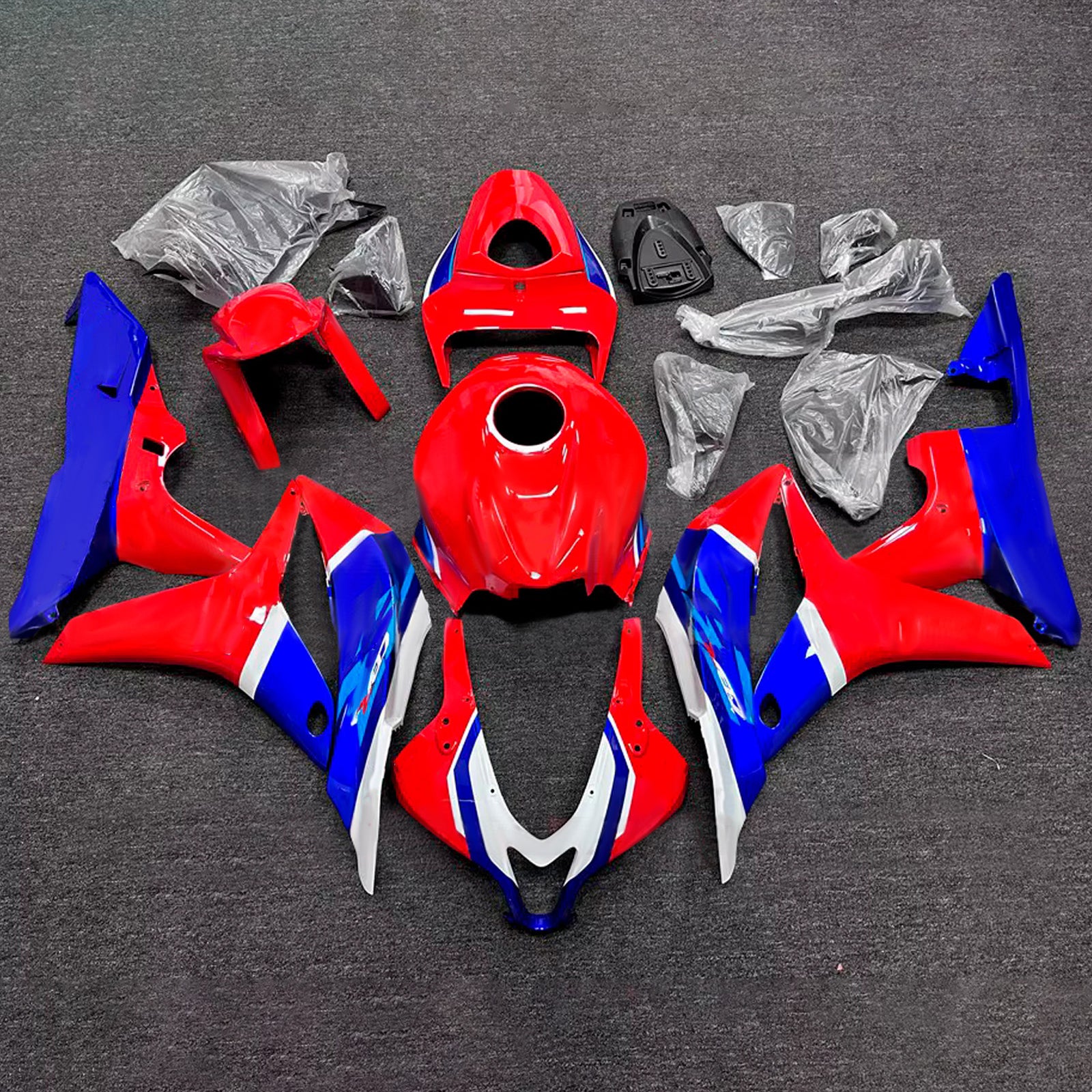 Amotopart 2007-2008 Honda CBR600RR Red Blue Fairing Kit