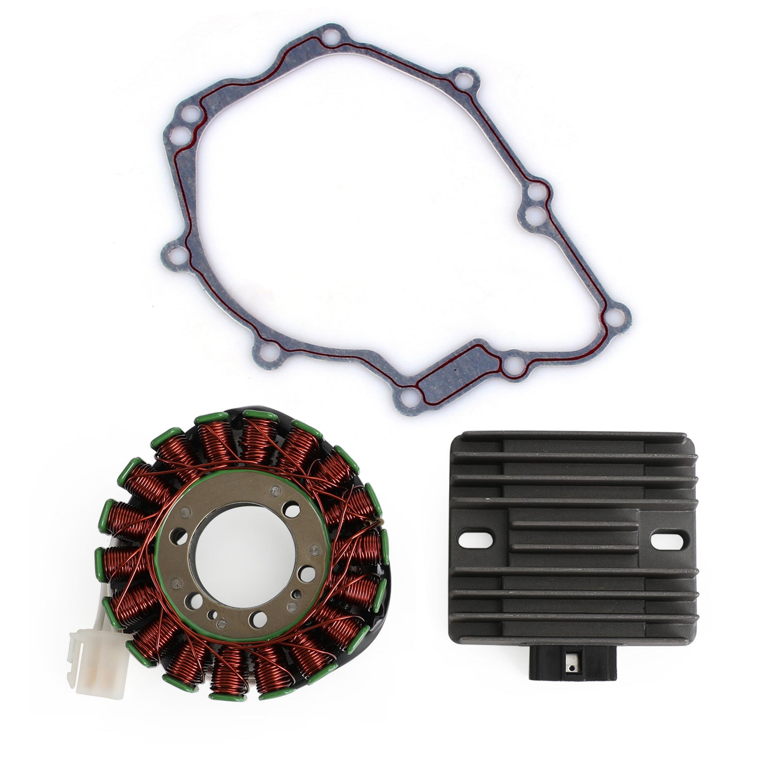 Magneto-Stator + Spannungsgleichrichter + Dichtung für Yamaha YZF R6 YZF-R6 R6S 2003–2005 Generisches Fedex