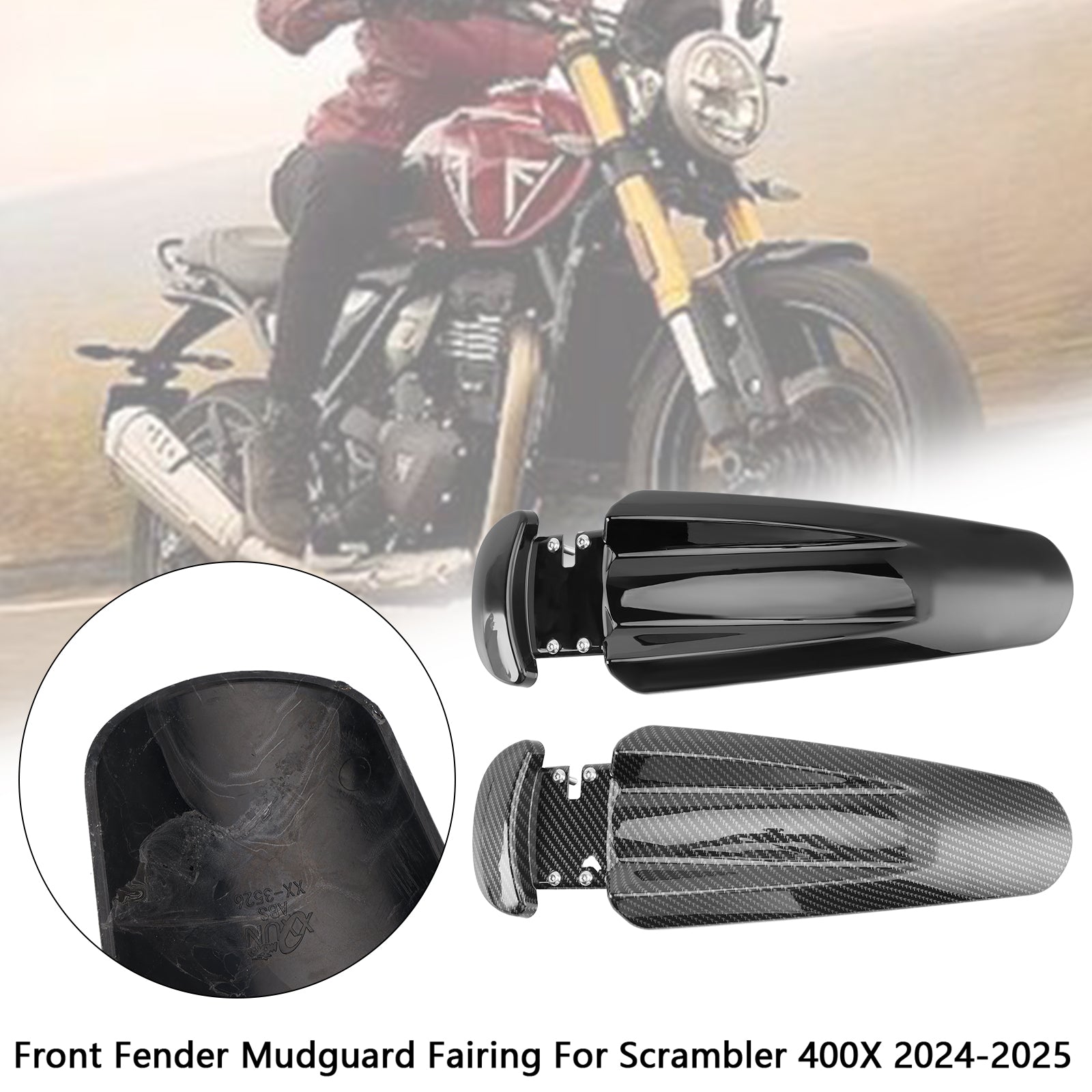 2024-2025 Scrambler 400X Front Fender Mudguard Fairing