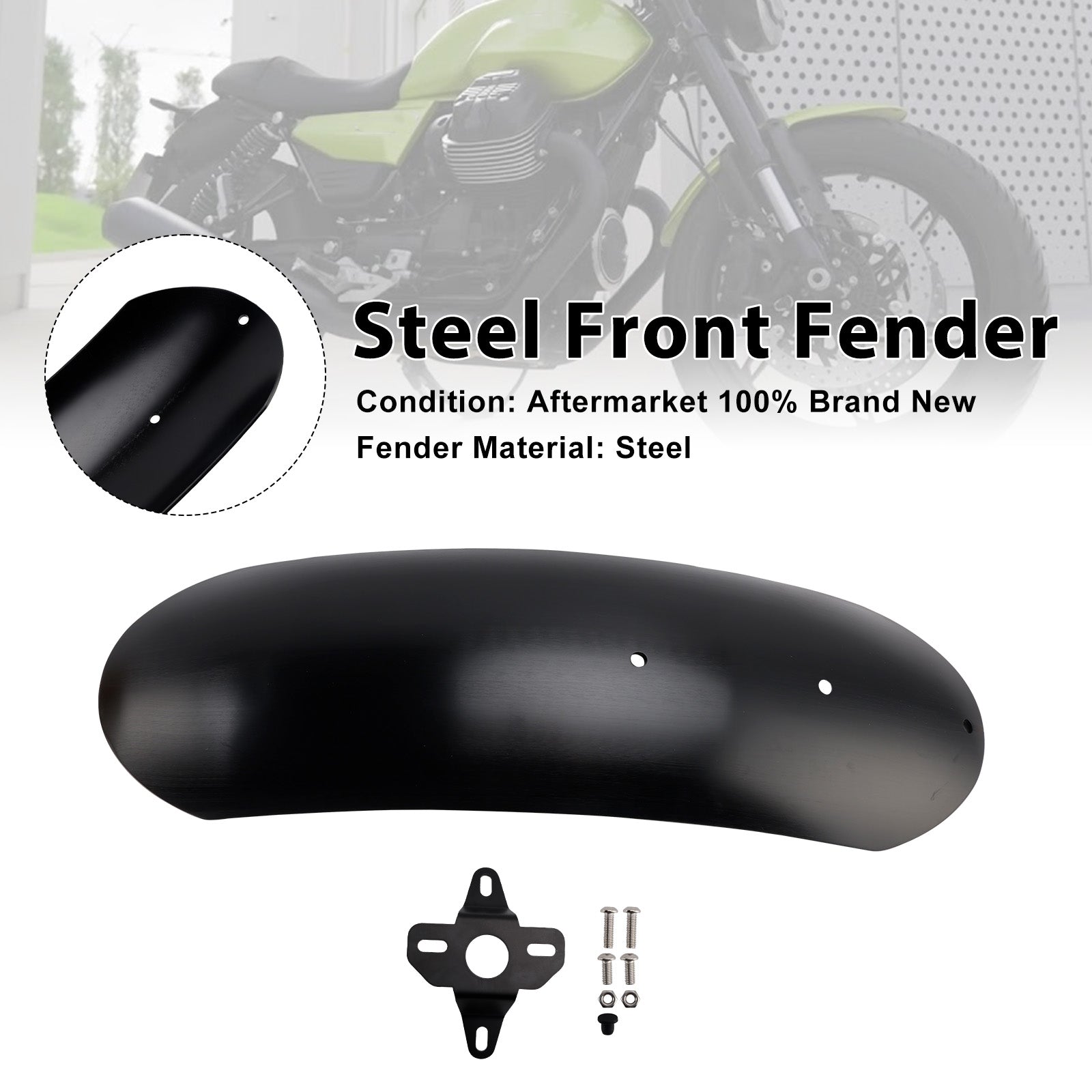 2017-2025 MOTO GUZZI V7 Stone Special Steel Front Fender Mudguard