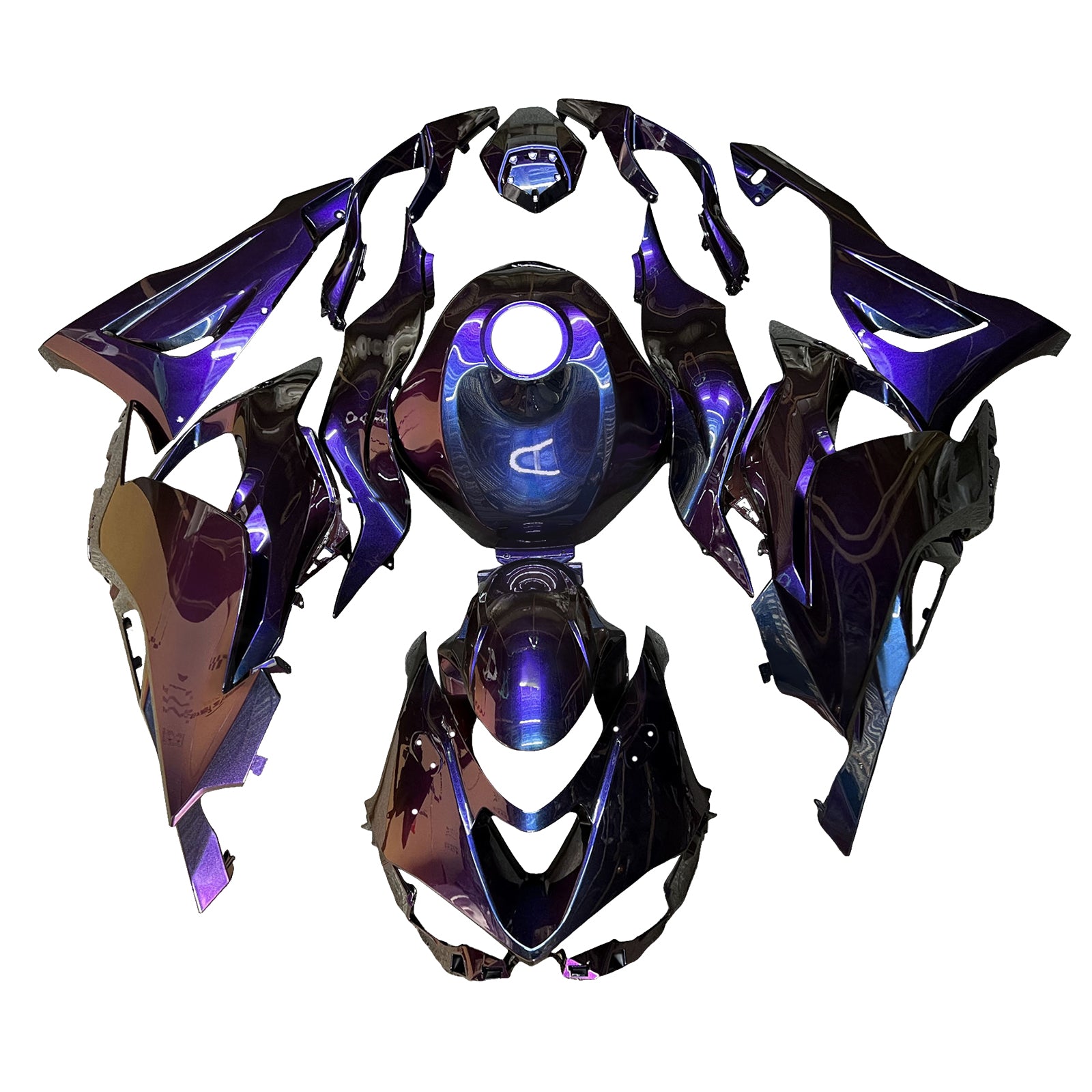 Amotopart 2024-2025 Kawasaki ZX-6R Gradient Purple Blue Fairing Kit