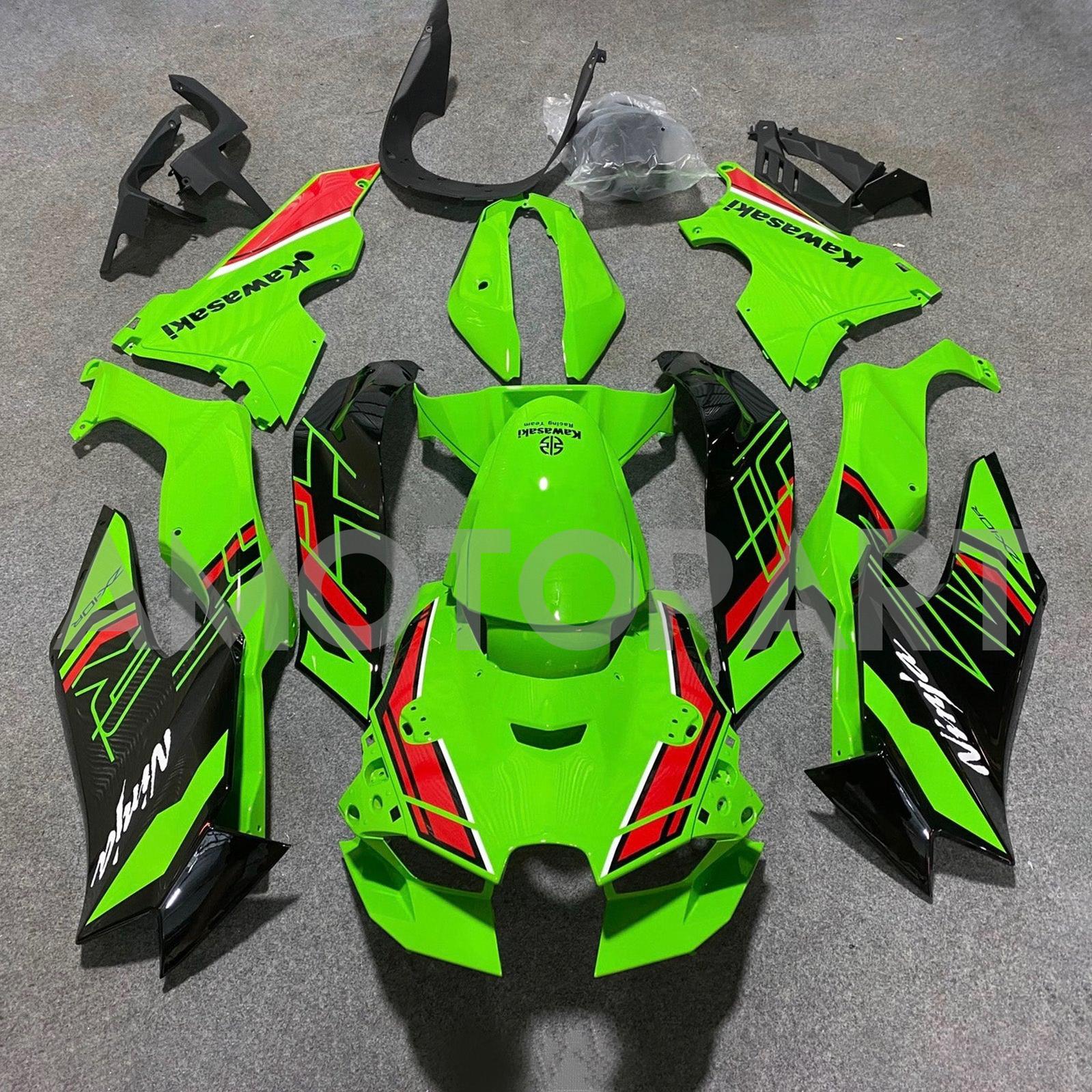 Amotopart 2021-2024 Kawasaki ZX10R ZX10RR グリーン フェアリング