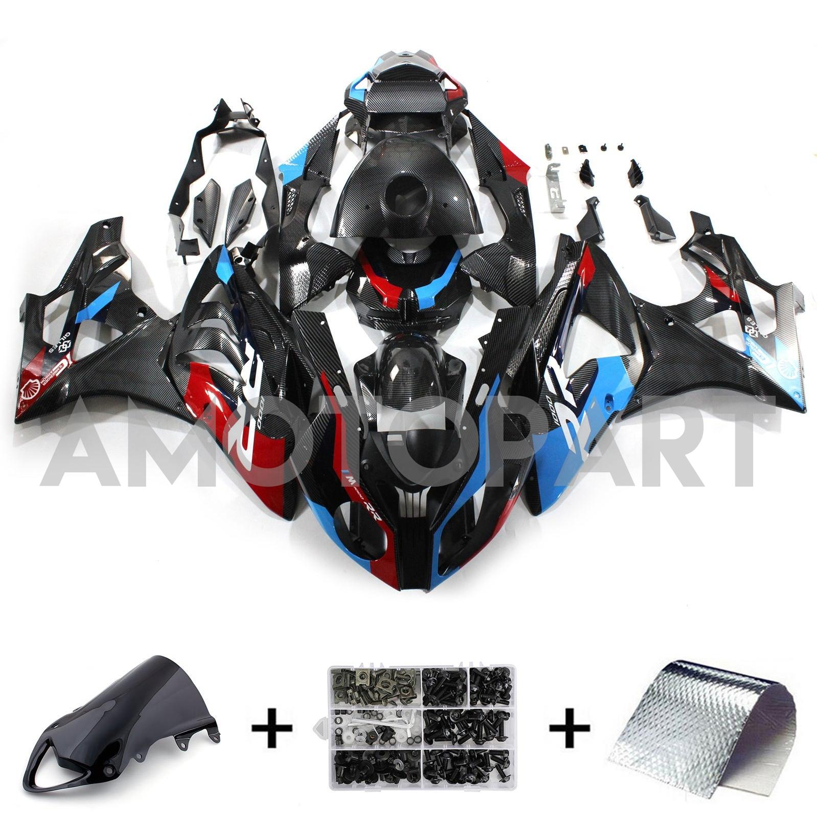 Amotopart 2009-2014 BMW S1000RR Carbon Fiber Pattern Fairing Kit