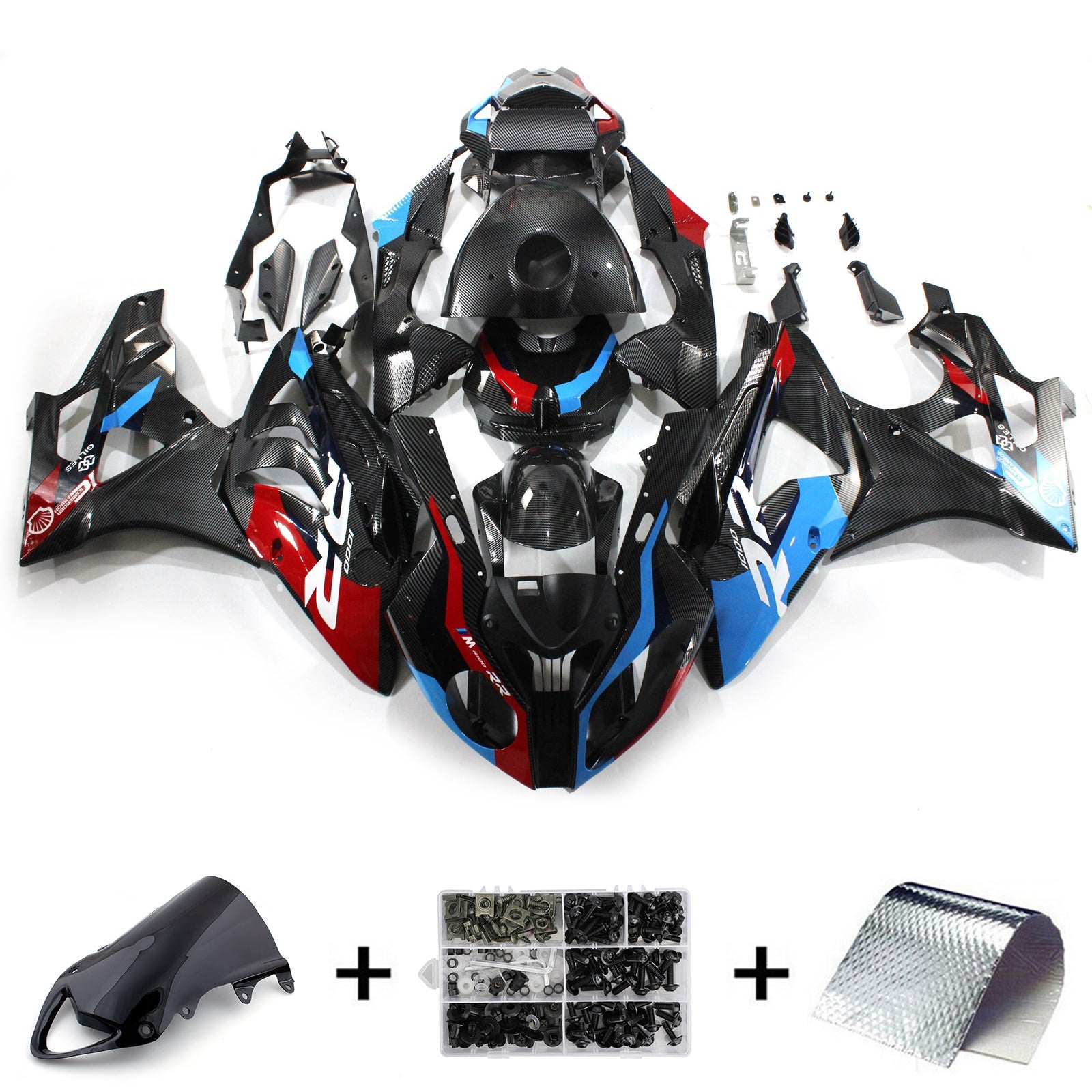 Amotopart 2009-2014 Kit carenatura modello BMW S1000RR in fibra di carbonio